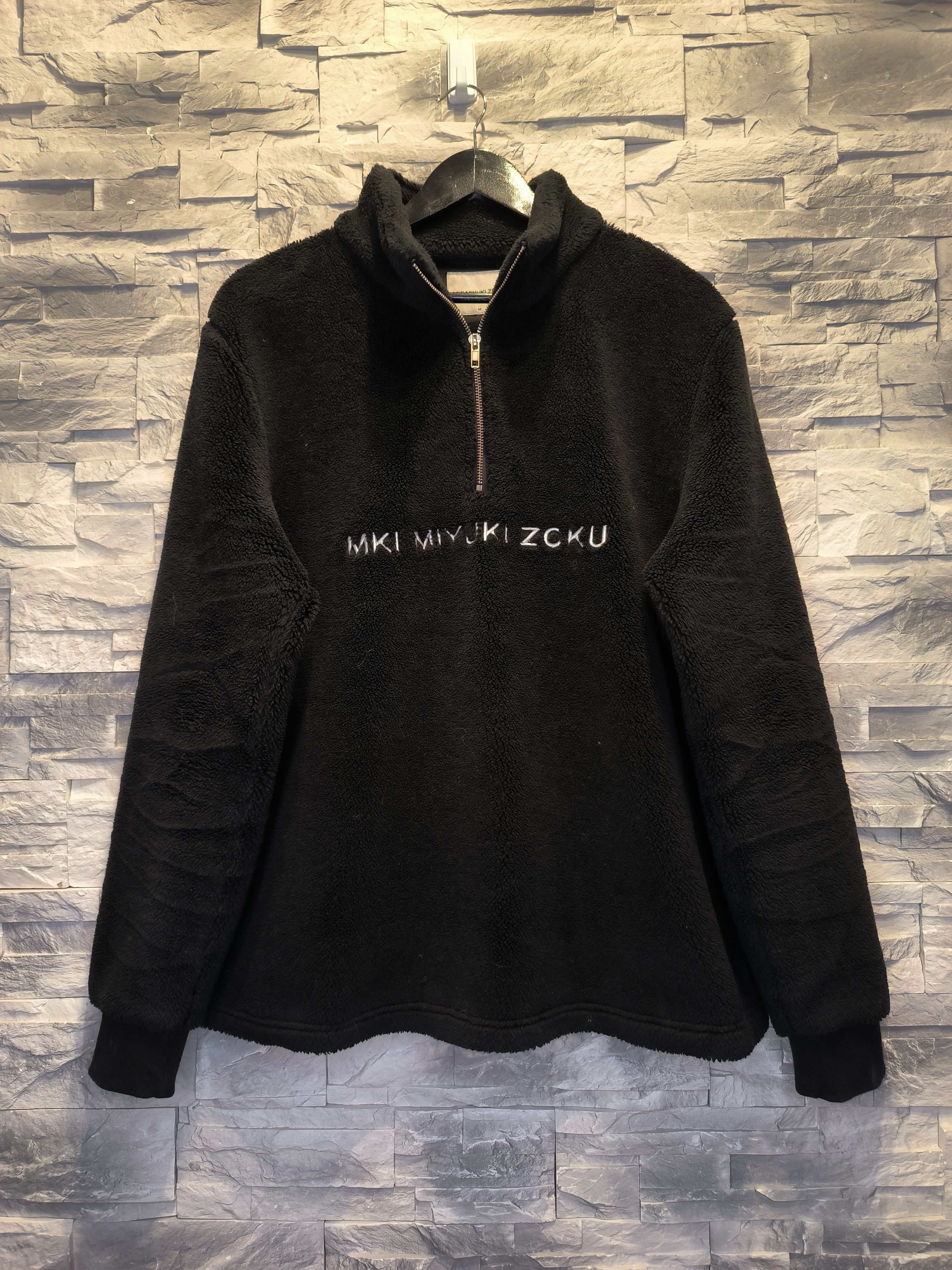 Mki Miyuki Zoku MKI Miyuki-Zoku Fleece Sweatshirt Half Zip Logo Black Size US M / EU 48-50 / 2 - 1 Thumbnail