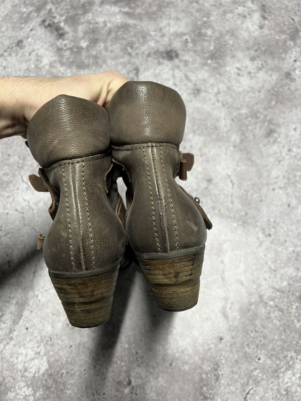 A.S.98 A.S.98 Brown Leather Avantgarde Boho Grunge Boots Size: 39 Size US 9 / IT 39 - 9 Thumbnail