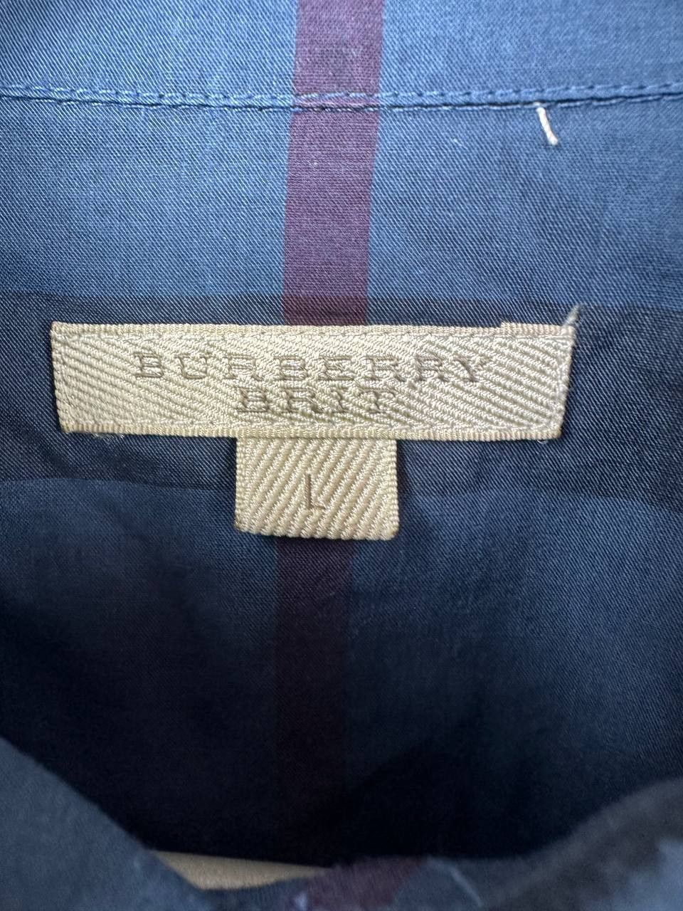 Burberry Burberry Brit Blue Check Plaid Cotton Shirt Button Up LS Size US L / EU 52-54 / 3 - 11 Thumbnail