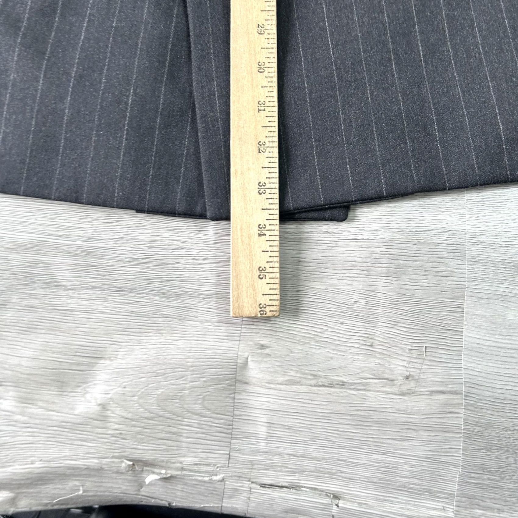 Vintage VINTAGE Hickey Freeman Suit Jacket Mens 44 Wool Pinstripe Double Breasted USA Gray Stripe Classic 2 Piece Mens Size 44R - 7 Thumbnail