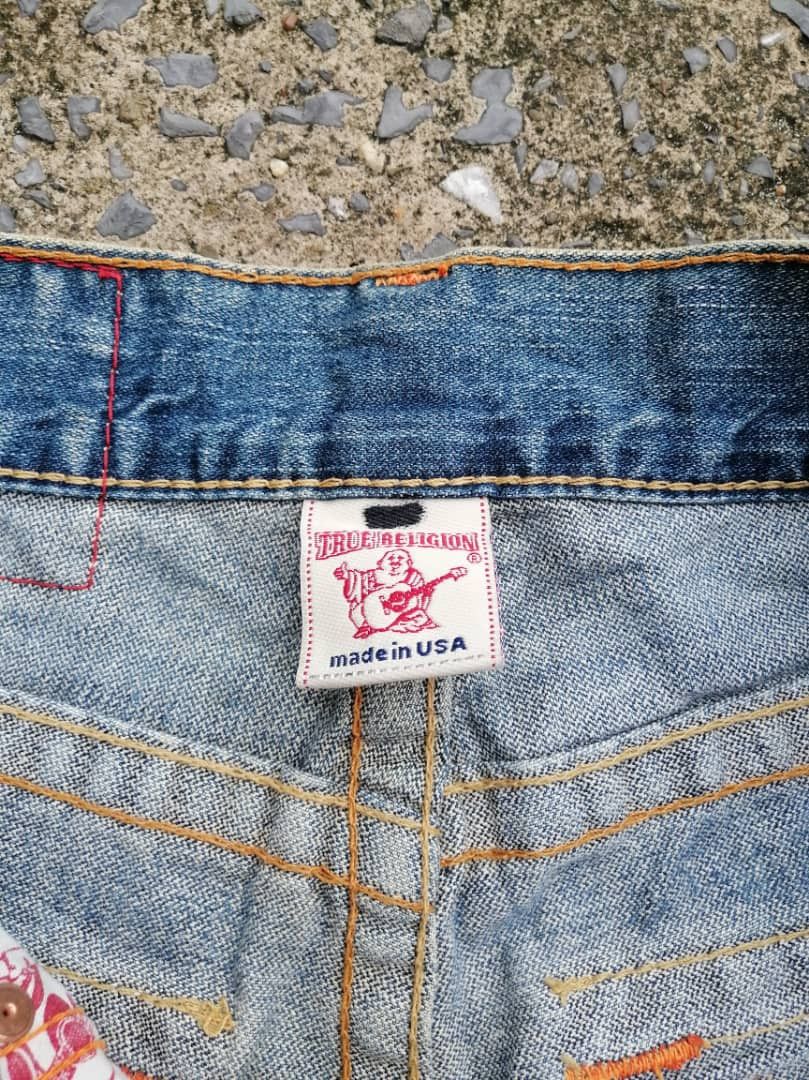 True Religion True Religion Joey Distressed Denim Jeans Size 27" / US 4 / IT 40 - 7 Thumbnail