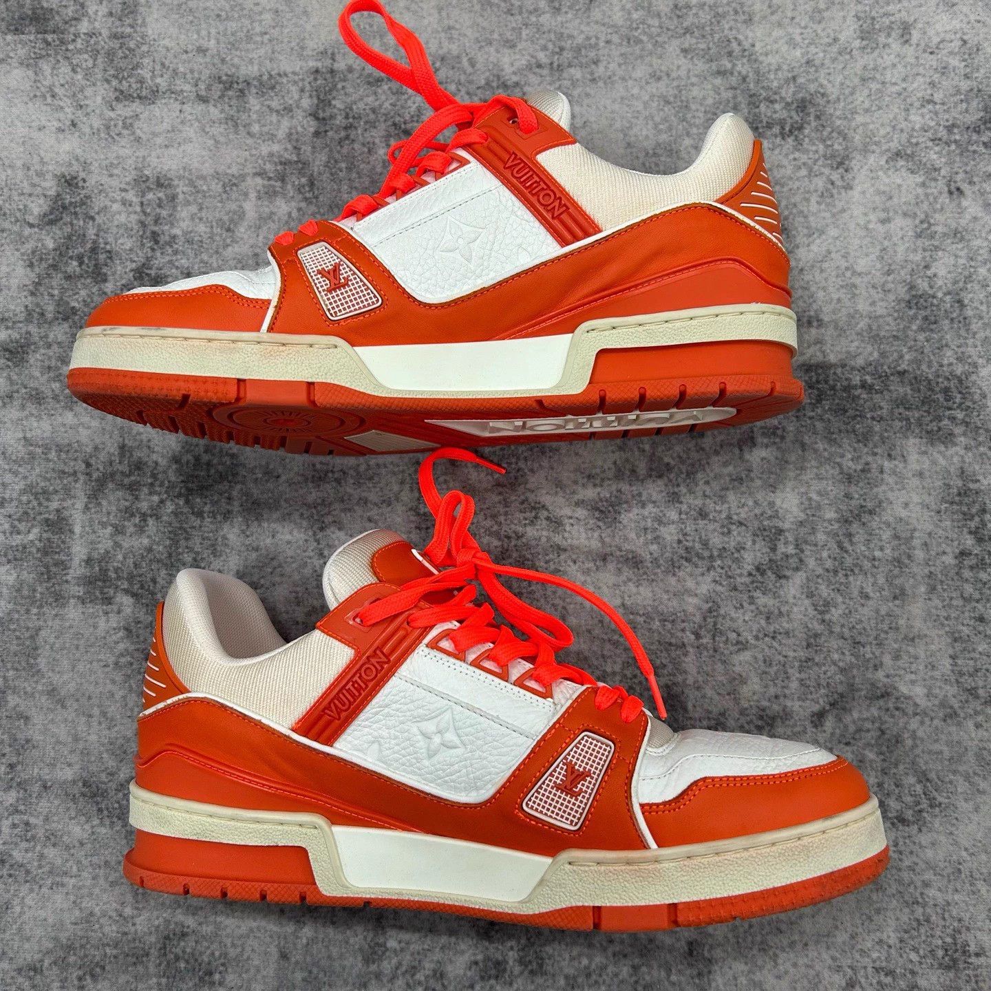 Louis Vuitton LV Trainer White Orange 99 New EUR 41 Size US 8 / EU 41 - 3 Thumbnail