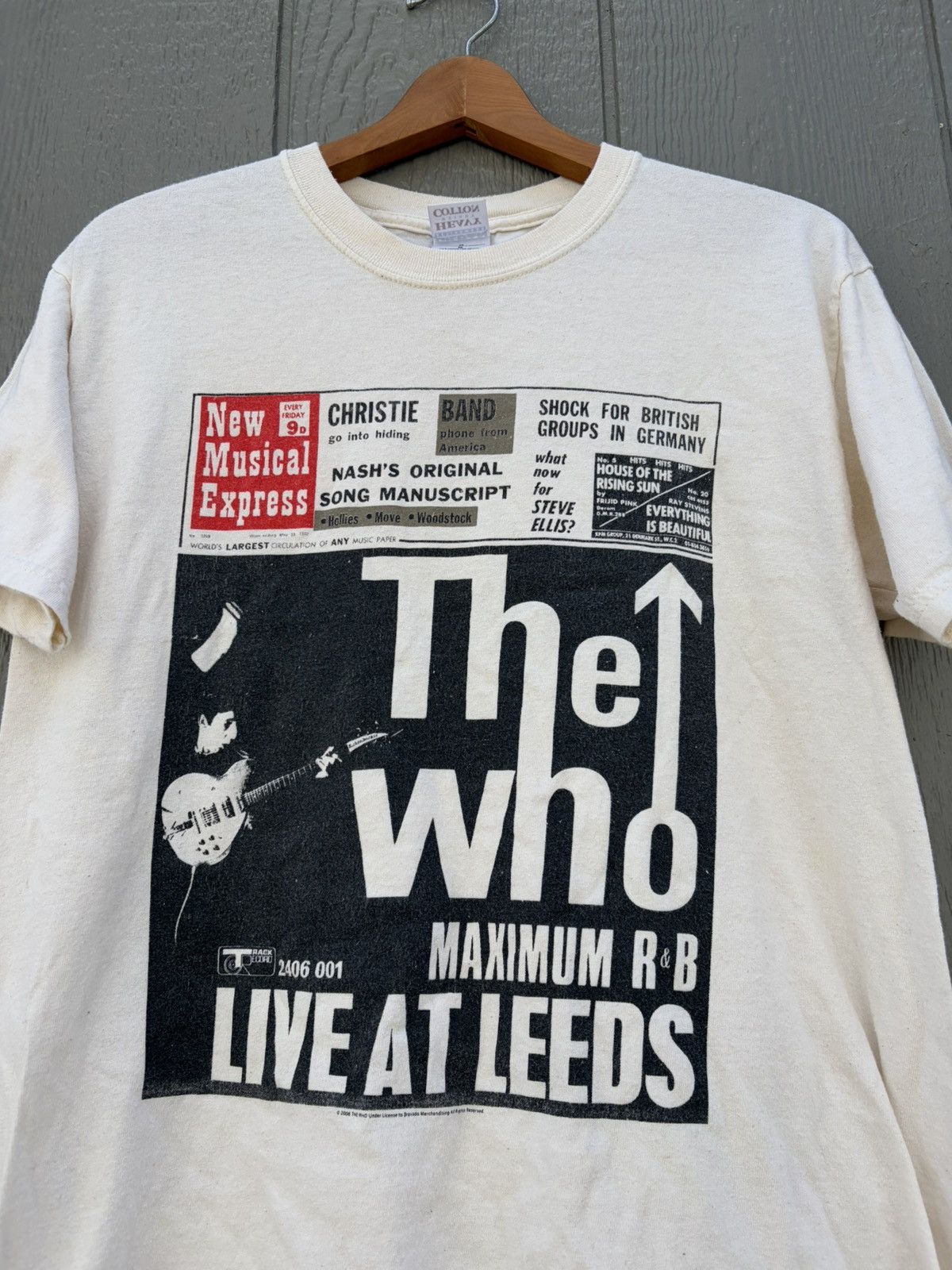 Vintage Vintage Y2K The Who live at Leeds Newspaper Band Tshirt Size US M / EU 48-50 / 2 - 3 Thumbnail
