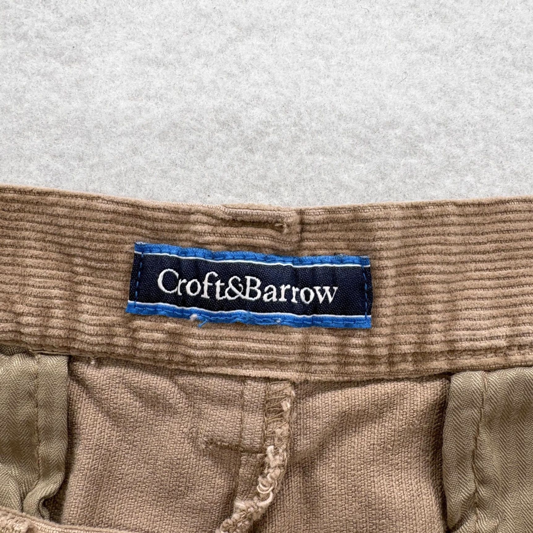 Croft & Barrow Croft & Barrow Corduroy Pants Mens 36x30 Brown Flat Front Classic Fit Casual NWT Size US 36 / EU 52 - 5 Thumbnail