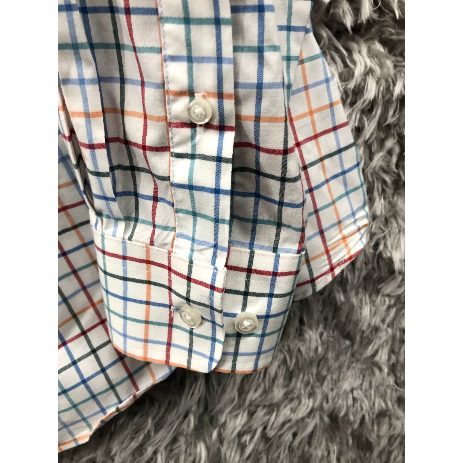 Jos. A. Bank Jos. A. Bank Shirt Mens White Striped Long Sleeve Spread Collar Button-Up M Mens Size US M / EU 48-50 / 2 - 2 Thumbnail