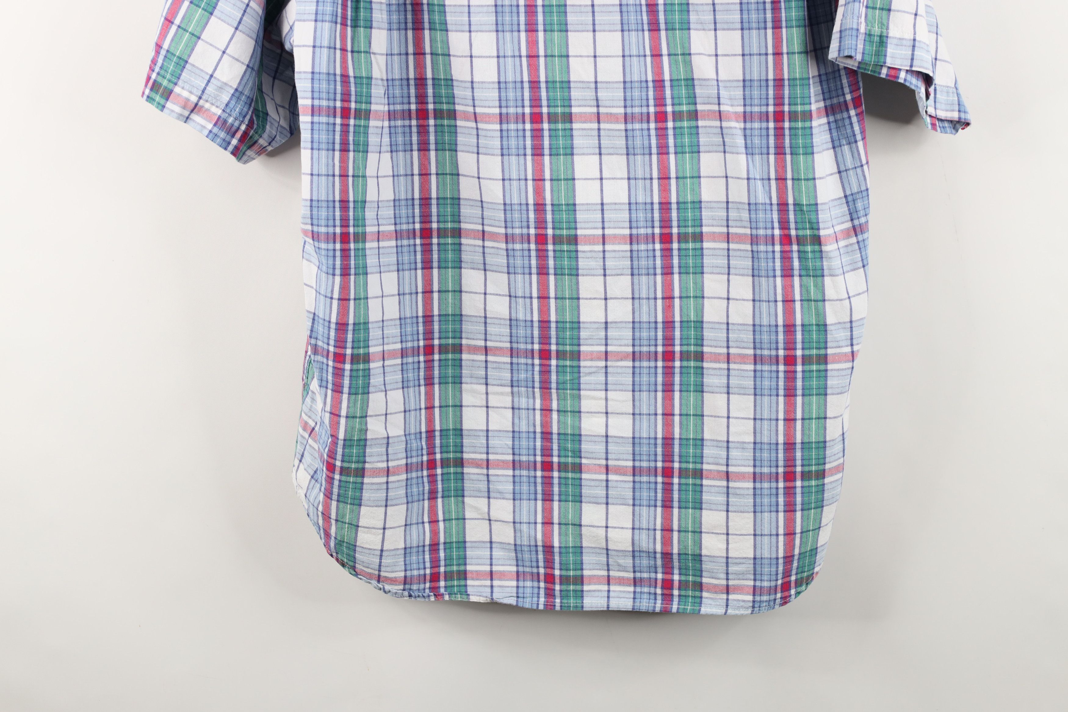 Vintage Vintage 90s Streetwear Plaid Short Sleeve Button Down Shirt Size US L / EU 52-54 / 3 - 11 Thumbnail