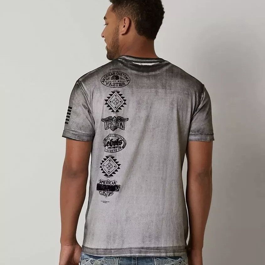 Affliction AFFLICTION Grey Black Skull American Customs Graphic Tee Size US M / EU 48-50 / 2 - 2 Thumbnail