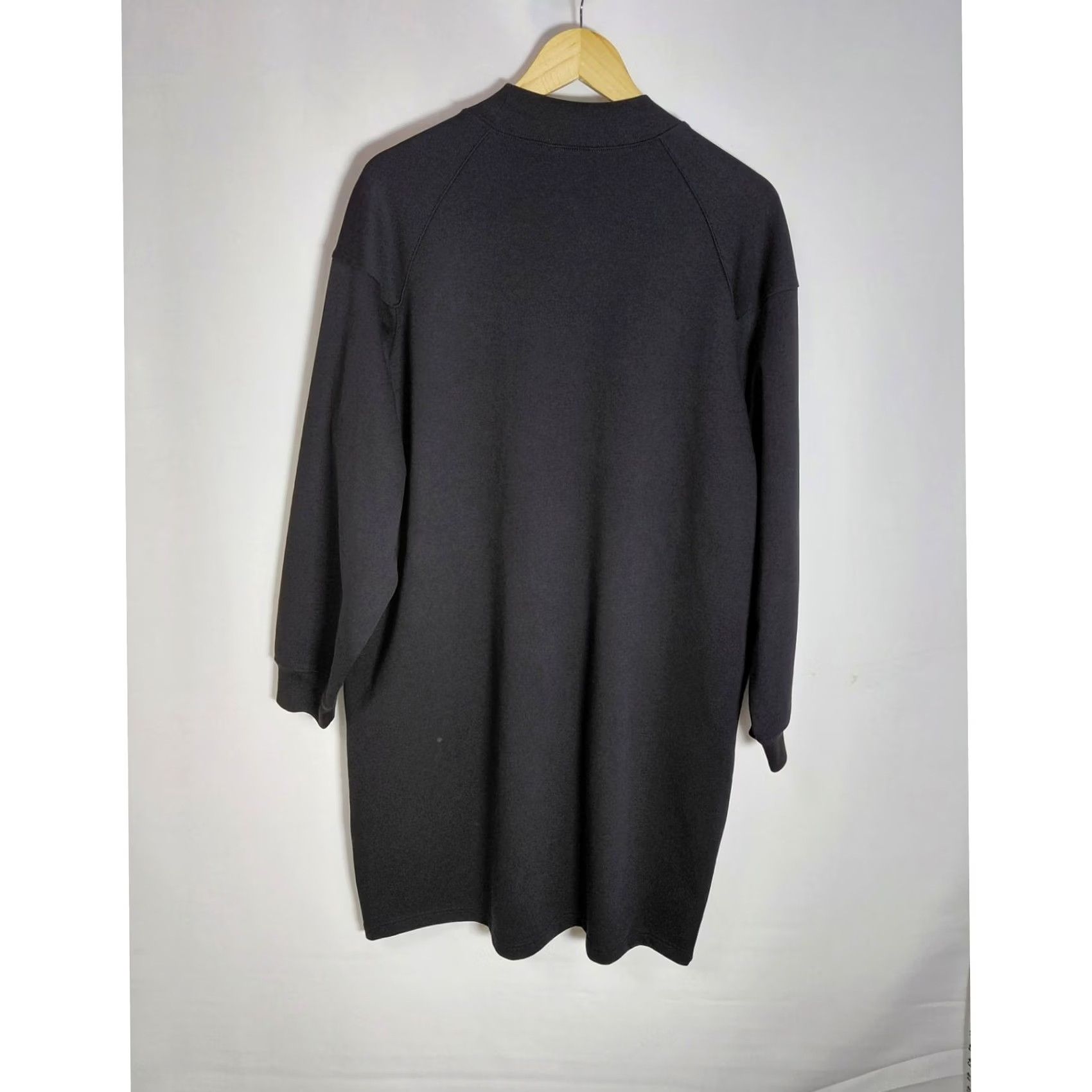 Uniqlo UNIQLO U Black Long Sleeve Dress Solid Knit Knee Length Women Size L Size L / US 10 / IT 46 - 2 Thumbnail