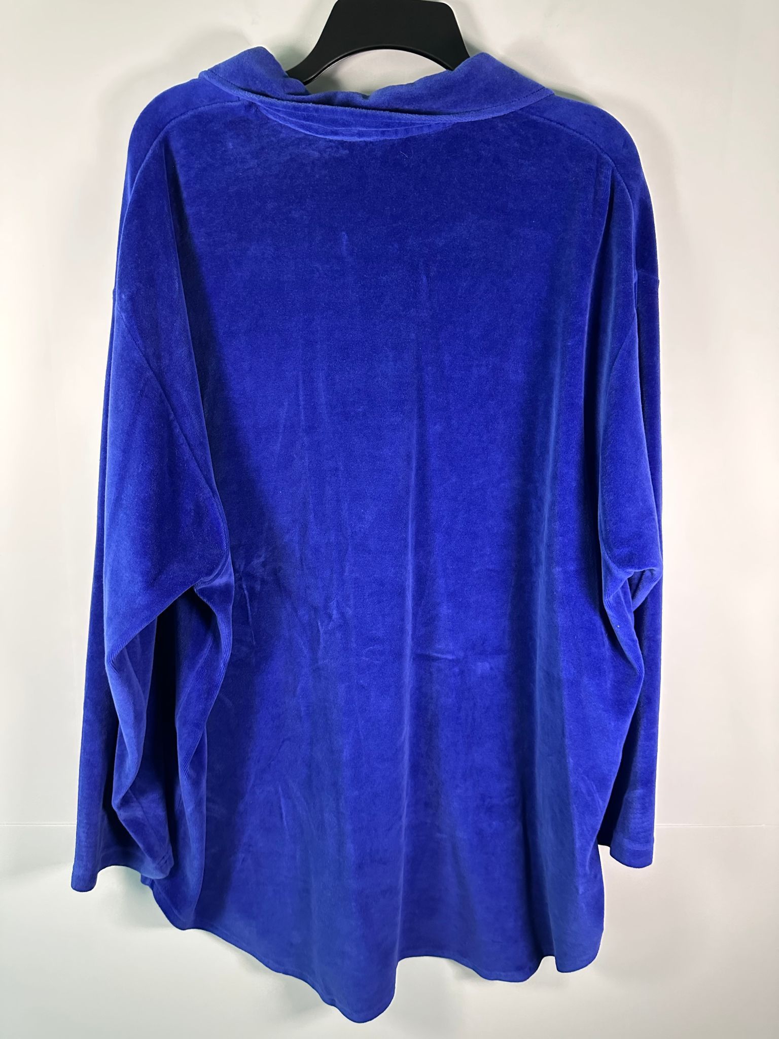 Other Forenza Shirt Womens XL Velour Button Up Long Sleeve Royal Size XL / US 12-14 / IT 48-50 - 7 Thumbnail