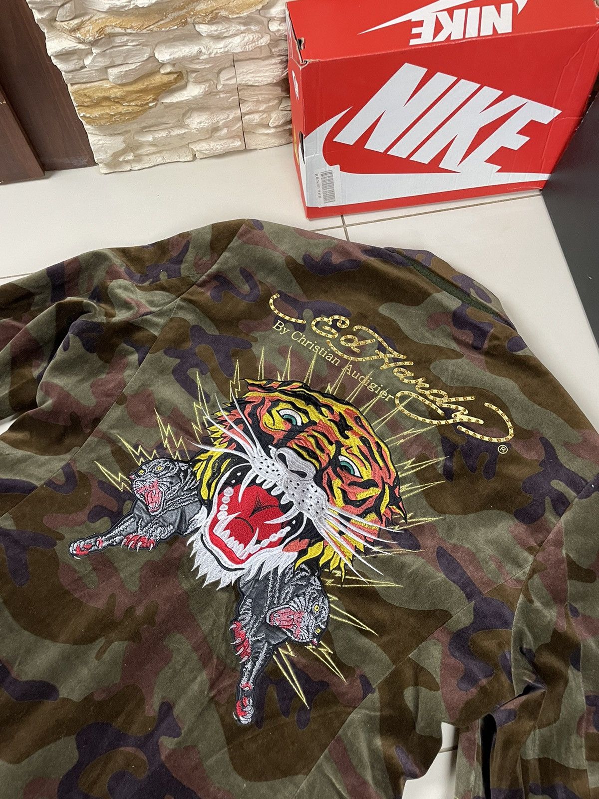 Ed Hardy × Vintage Ed Hardy by Christian audiger army blazer L Size US L / EU 52-54 / 3 - 5 Thumbnail