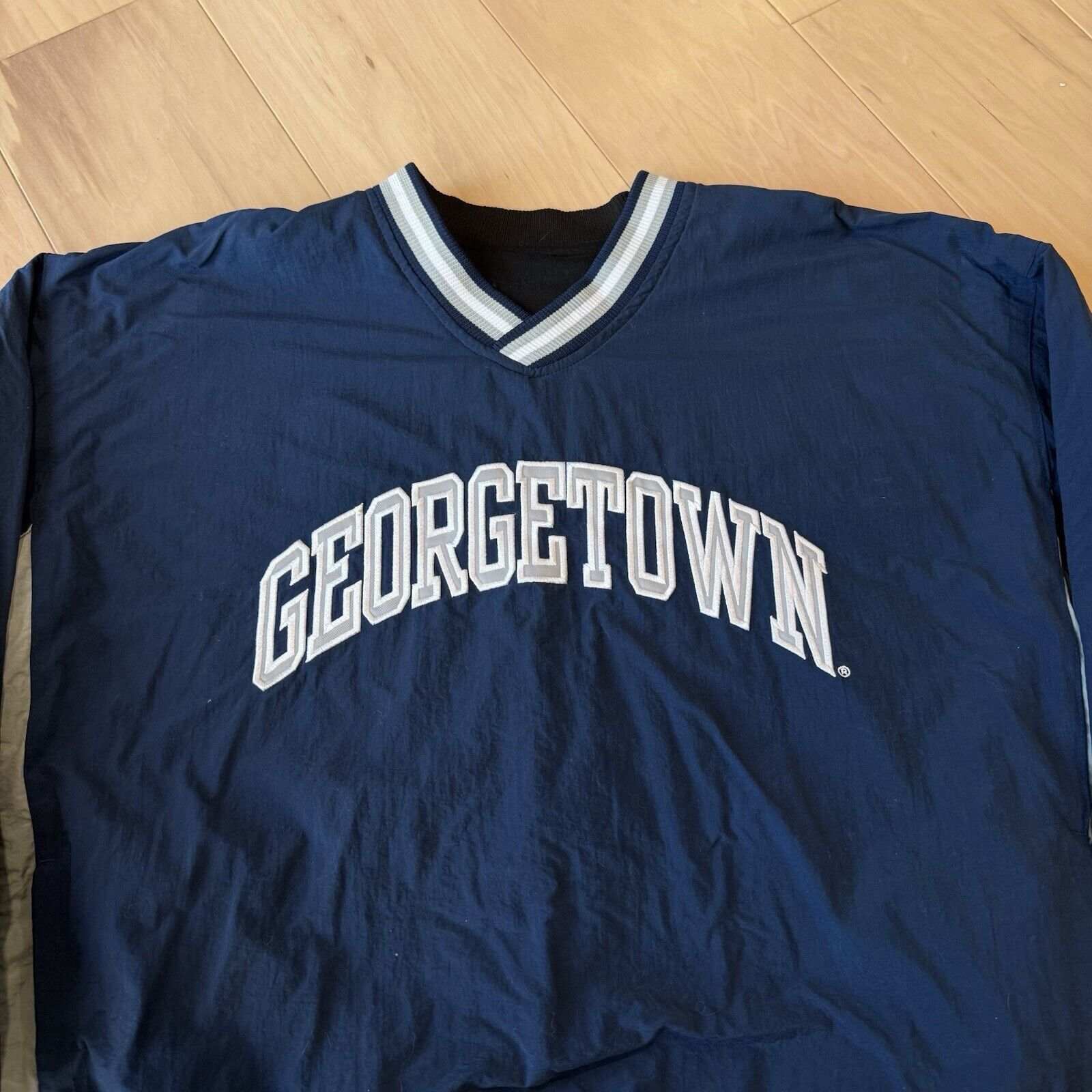 Starter × Vintage Vintage Georgetown Hoyas Sweatshirt L Blue Gray 90s Starter Size US L / EU 52-54 / 3 - 3 Thumbnail