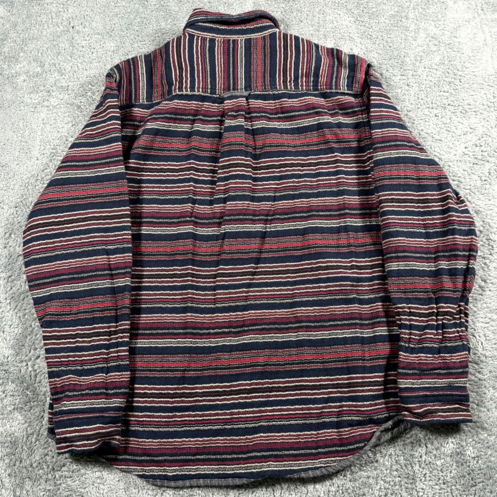 Carbon2Cobalt Carbon2Cobalt Multicolor Heavy Striped Flannel Shirt Shacket Thick Overshirt L Mens Size US L / EU 52-54 / 3 - 4 Thumbnail