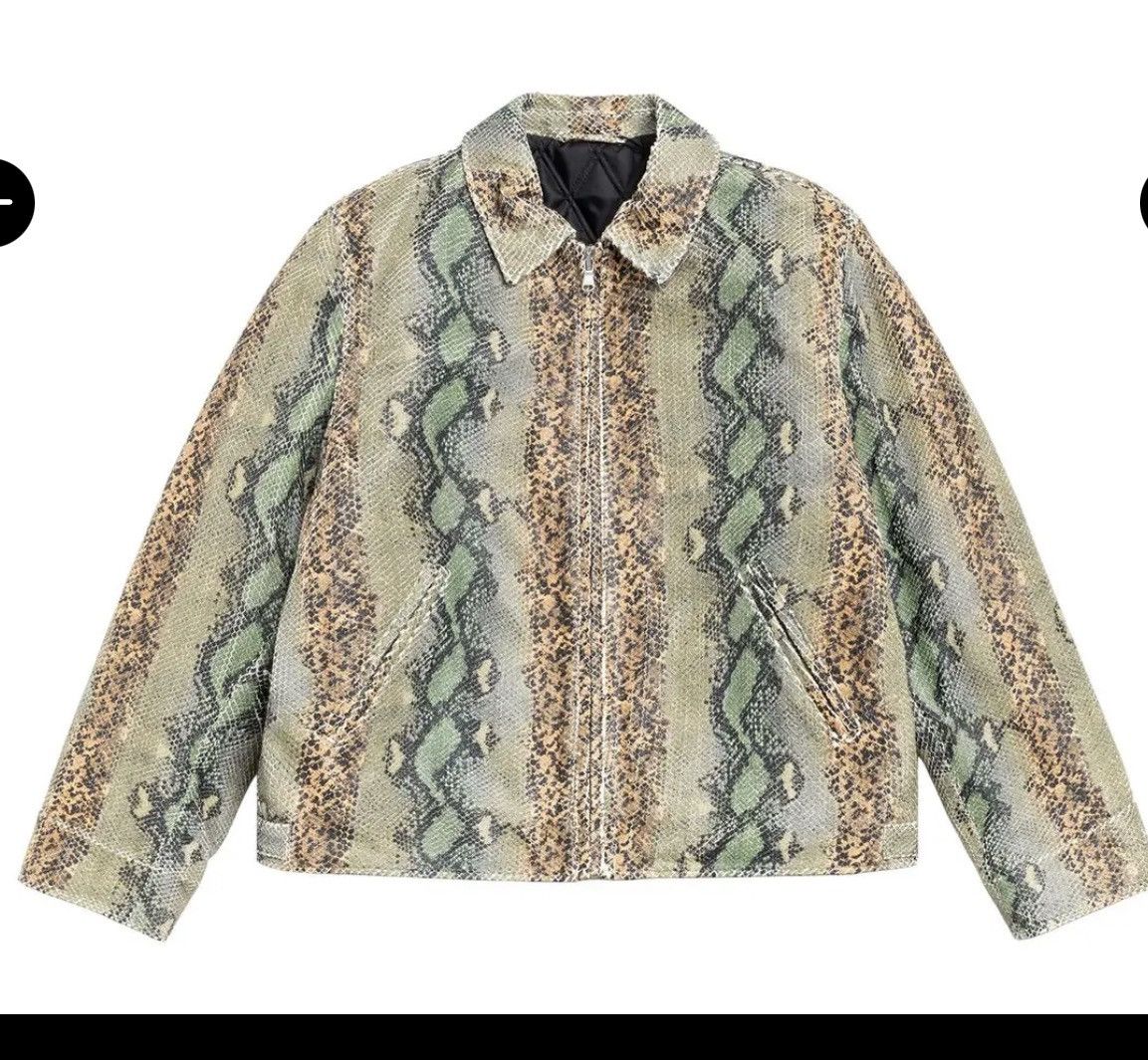 Stussy Leather snake print garage jacket Size US M / EU 48-50 / 2 - 1 Thumbnail