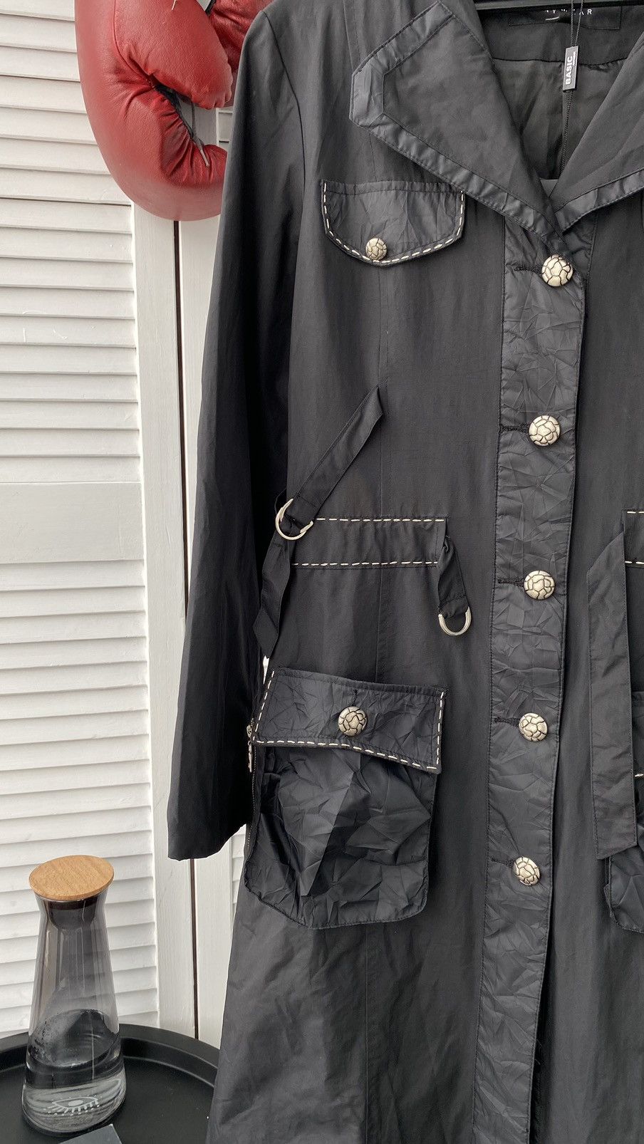 Japanese Brand Avant Garde Coat Nylon Laces Multipocket Jacket Rick Owens Size M / US 6-8 / IT 42-44 - 3 Thumbnail