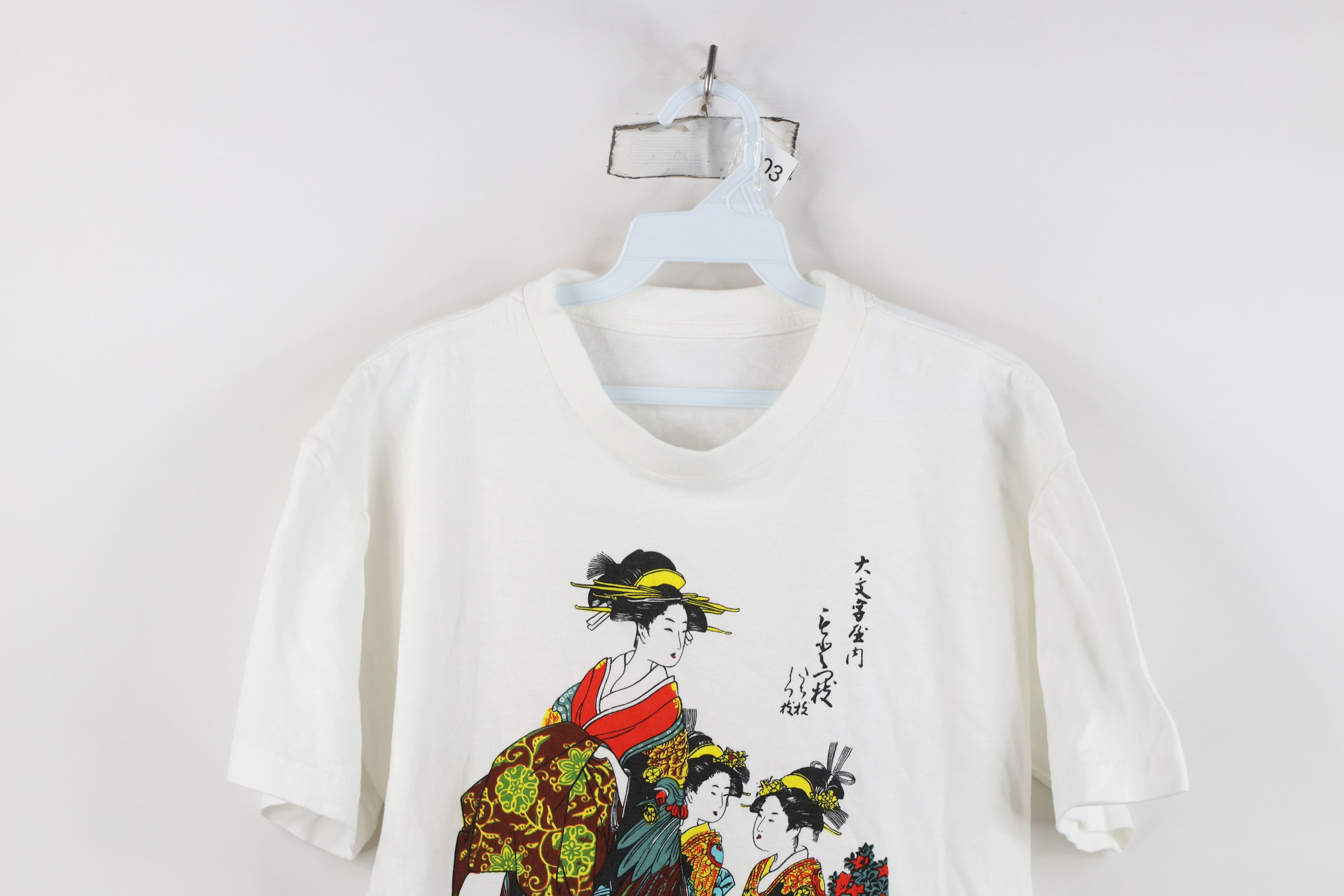 Vintage Vintage 90s Streetwear Short Sleeve T-Shirt White Cotton Size US S / EU 44-46 / 1 - 2 Thumbnail