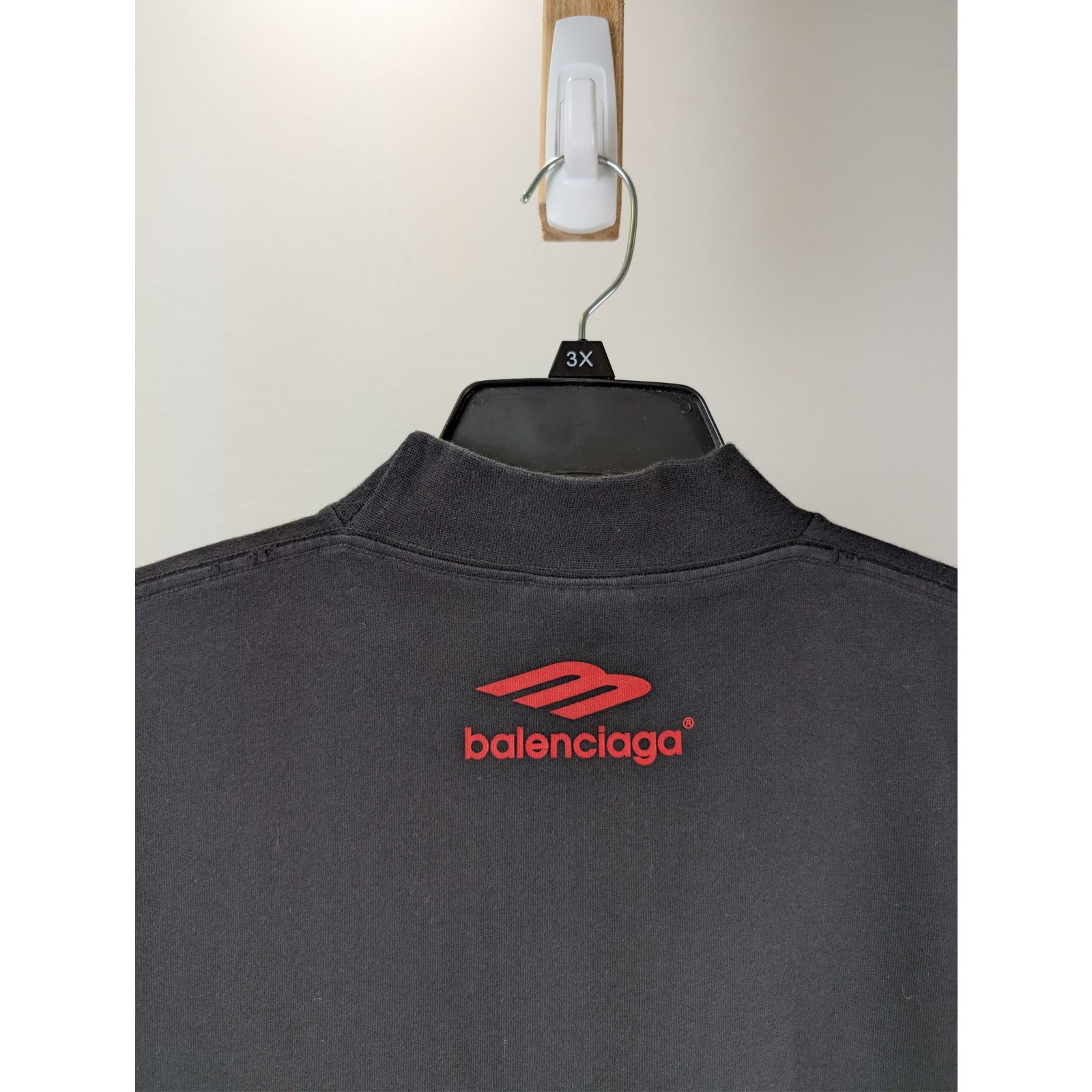 Balenciaga o1rshd1 Top League Vintage Jersey Short Sleeve Shirt Black Size US L / EU 52-54 / 3 - 15 Thumbnail