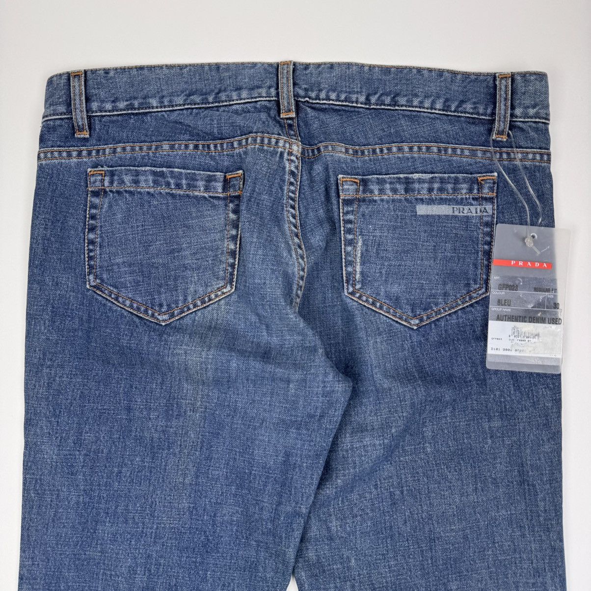 Prada Prada 2006 Blue Washed ”Regular Fit” Bootcut Jeans Size US 34 / EU 50 - 8 Thumbnail