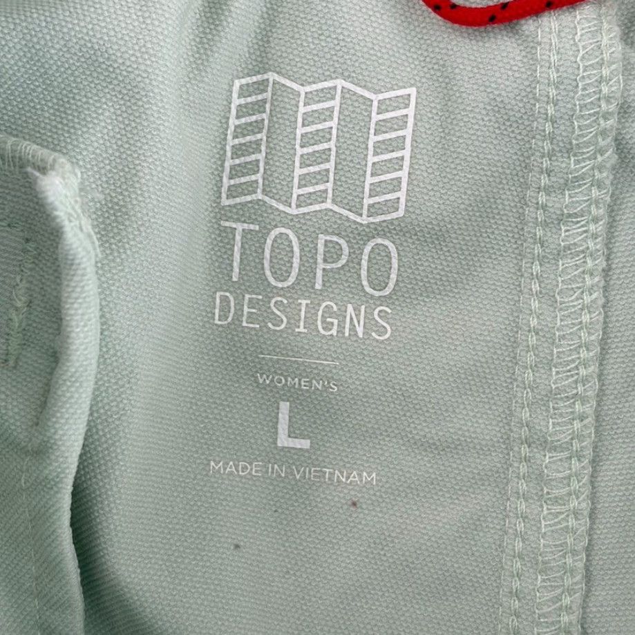 Topo Designs Topo Designs Performance Bermuda Shorts Women L Green Stretch 4" Relaxed Fit Activewear Hiking Logo NL VN Designer Modern Size 36" / US 14 / IT 50 - 2 Thumbnail