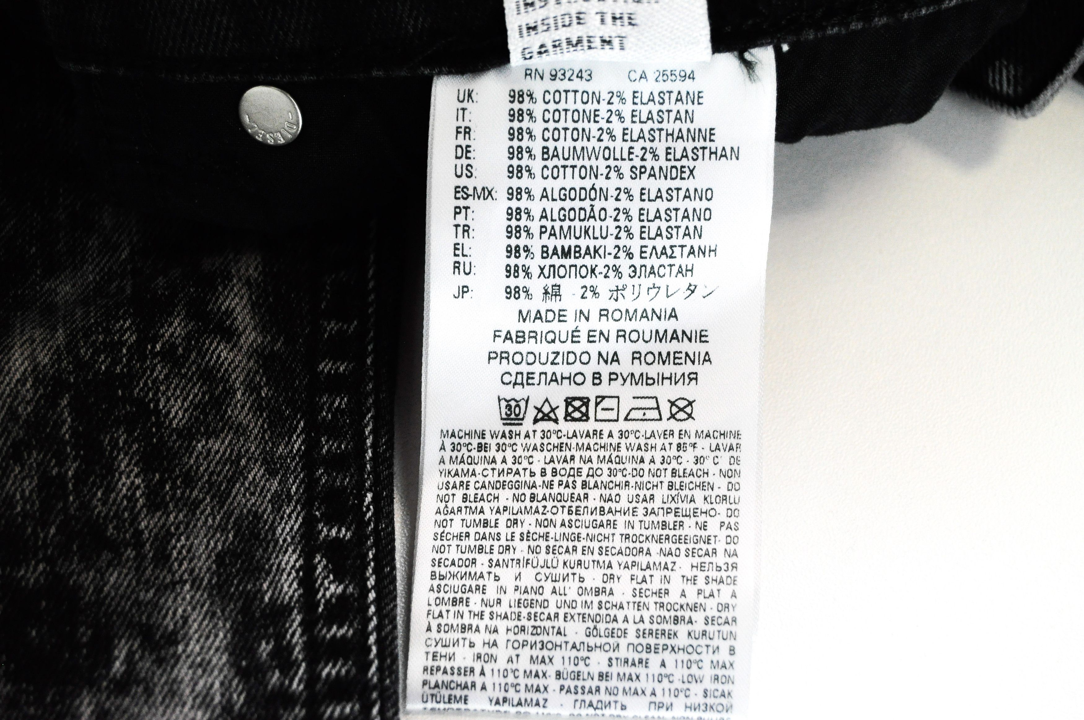Diesel NEEKHOL 069AB W23/L32 Stone Washed Ripped Denim 54989 Size 23" - 7 Thumbnail