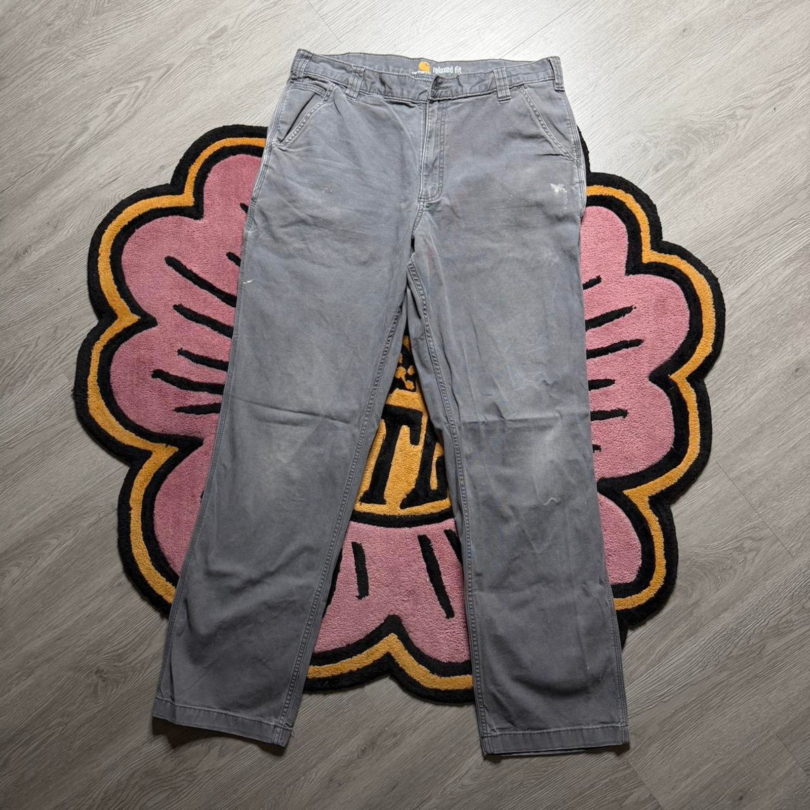 Carhartt Carhartt Relaxed Fit Carpenter Work Pants Size 36x34 Grey Size US 36 / EU 52 - 1 Thumbnail