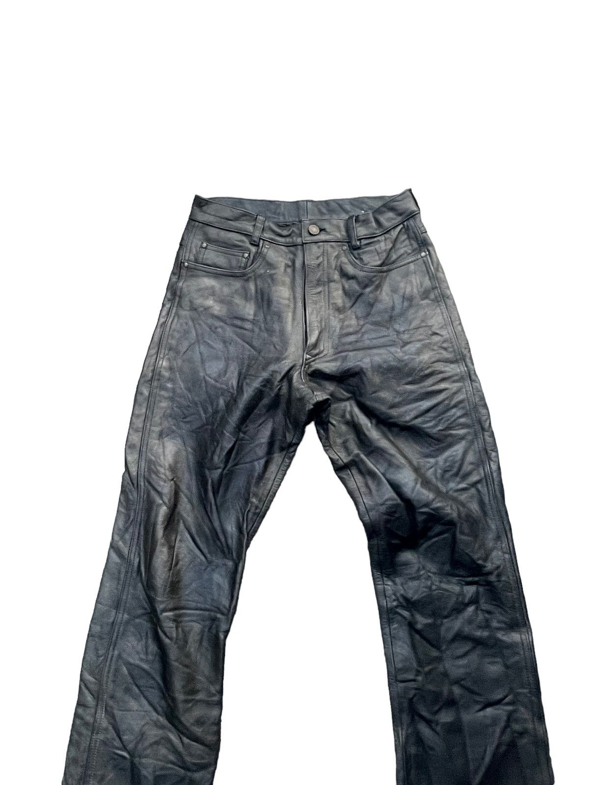Japanese Brand Vintage Rookie Leather Pant Size US 28 / EU 44 - 3 Thumbnail