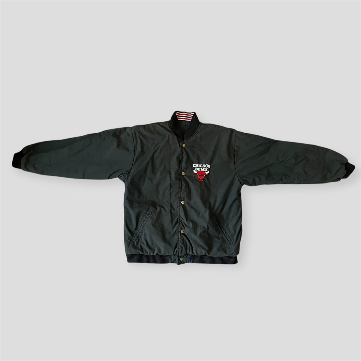 Starter Vintage 90s Chicago Bulls x Starter Reversible Bomber Jacket Size US L / EU 52-54 / 3 - 3 Thumbnail