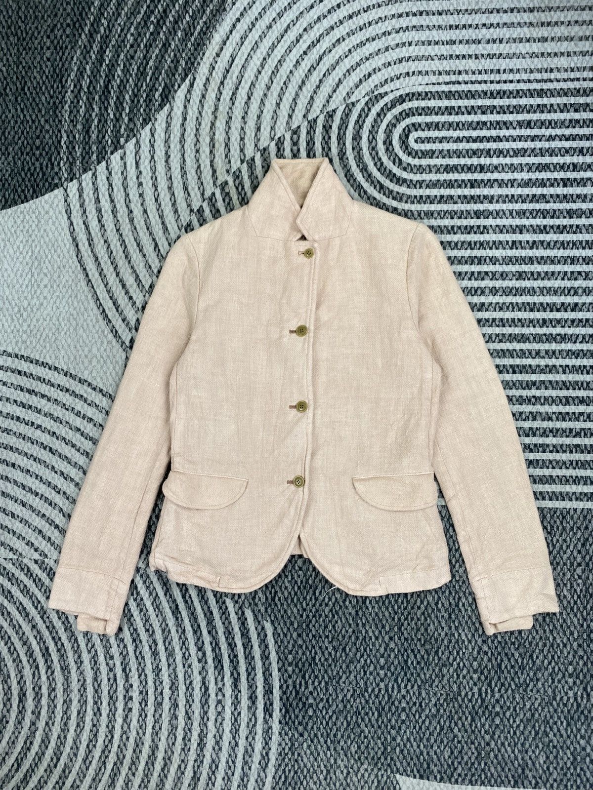 Frapbois Vtg Frapbois X Issey Miyake Light Pink Blazer Style Jacket Size S / US 4 / IT 40 - 3 Thumbnail