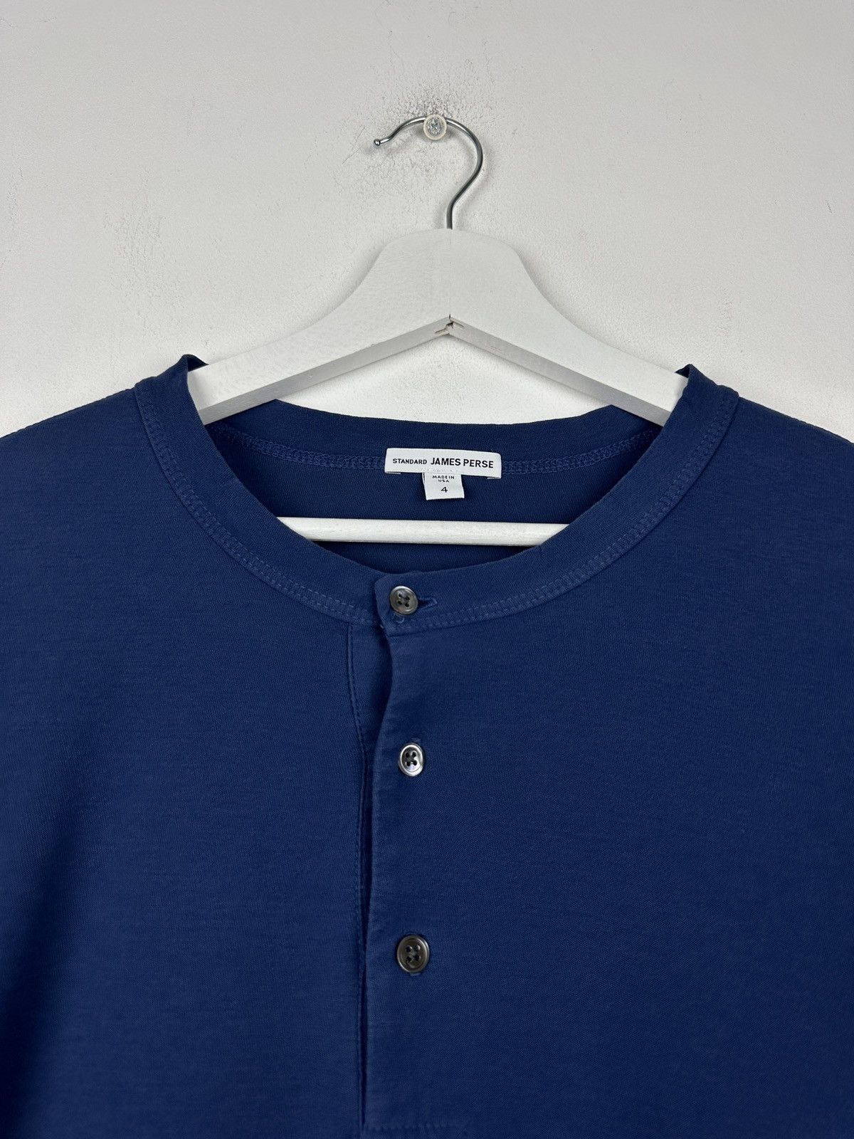 James Perse James Perse Supima Henley Long Sleeve T Shirt Tee Size US XL / EU 56 / 4 - 4 Thumbnail