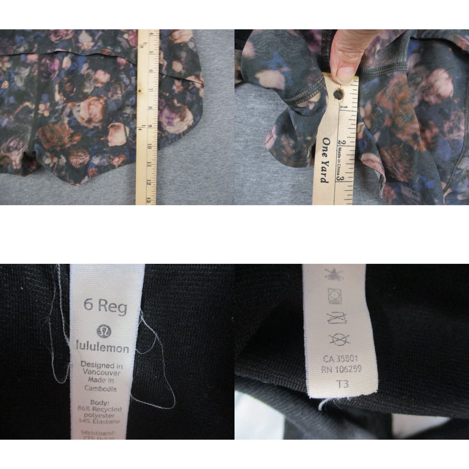 Lululemon Lululemon Hotty Hot High-Rise Lined Short 3" Floral Size 6 Running Athletic Women Multicolor 3" Inseam Size 28" / US 6 / IT 42 - 8 Thumbnail