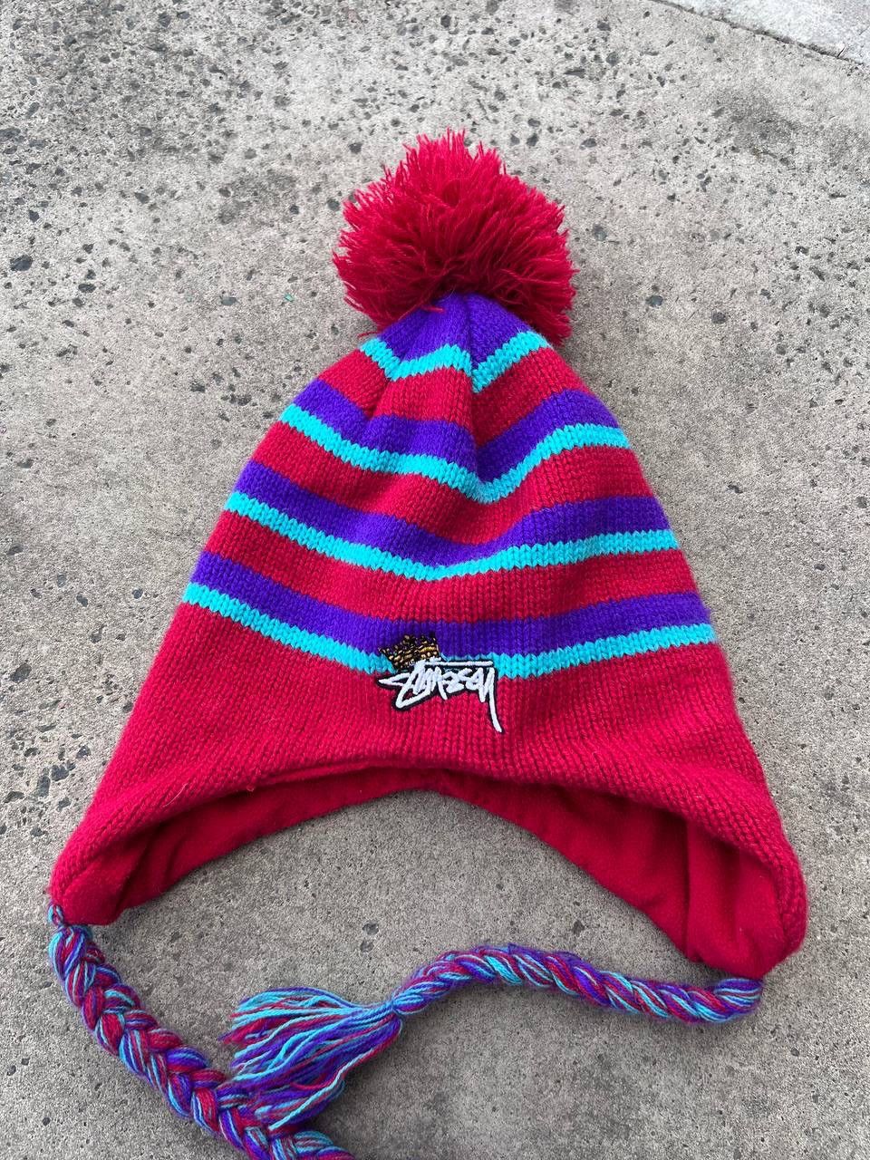 Stussy 90s Vintage Stussy Trapper Hat Ushanka Y2K Rainbow Size ONE SIZE - 2 Thumbnail