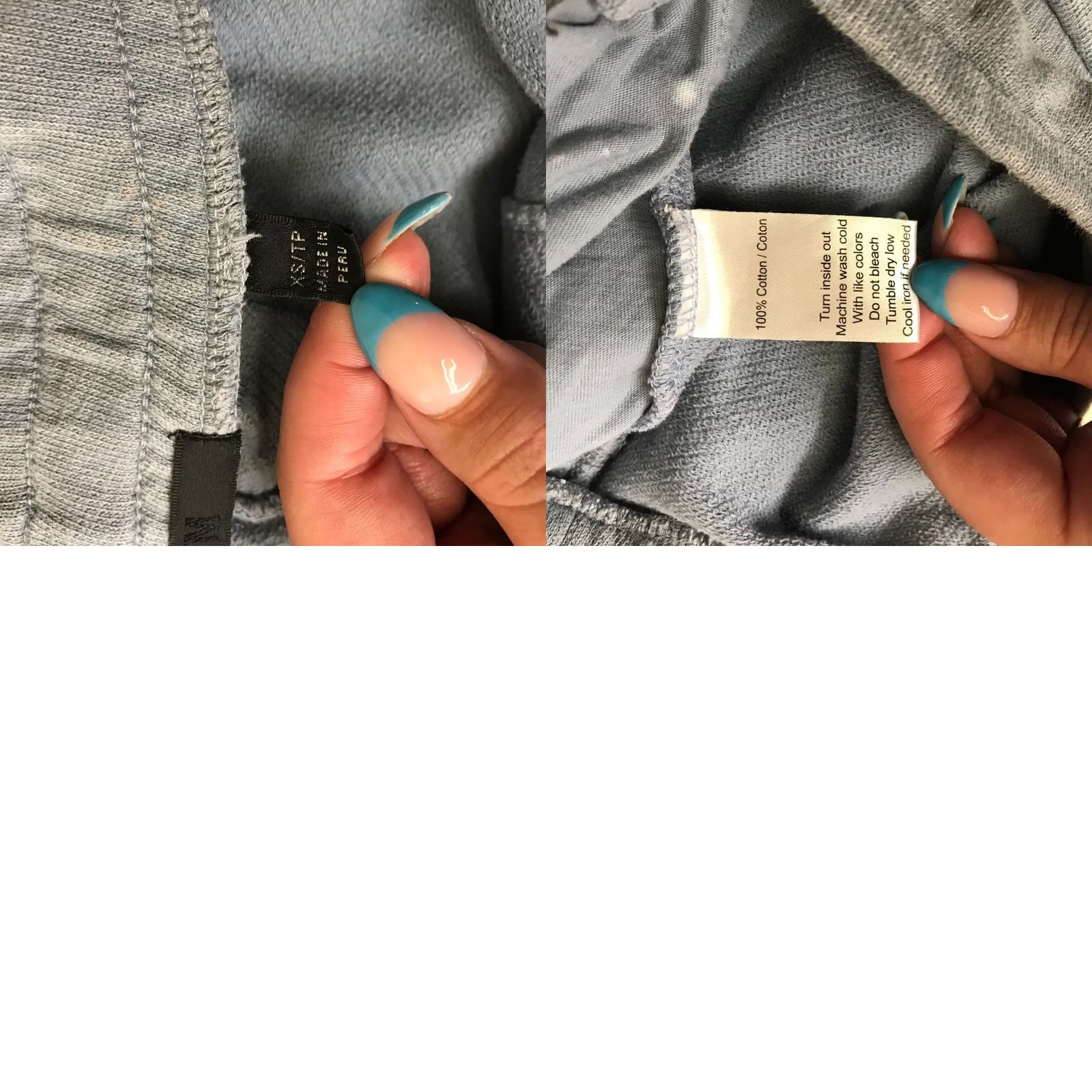 Vintage ATM WOMEN'S XS BLUE SWEATPANTS 100% COTTON DRAWSTRING WAIST Size 26" / US 2 / IT 38 - 8 Thumbnail