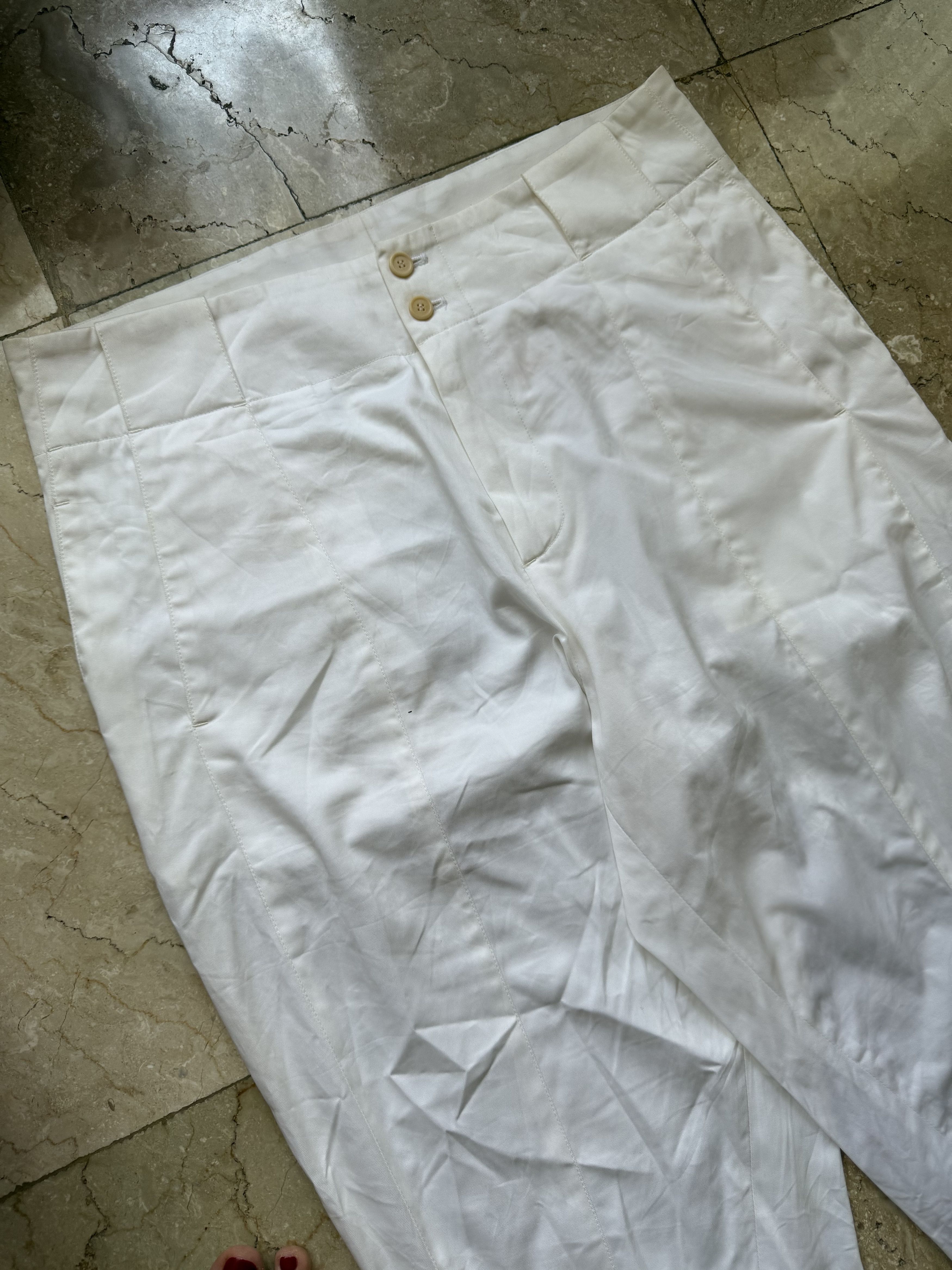 Neil Barrett Neil Barrett White Zip Trousers Size 40 (Slim Tapered) Size 27" / US 4 / IT 40 - 2 Thumbnail