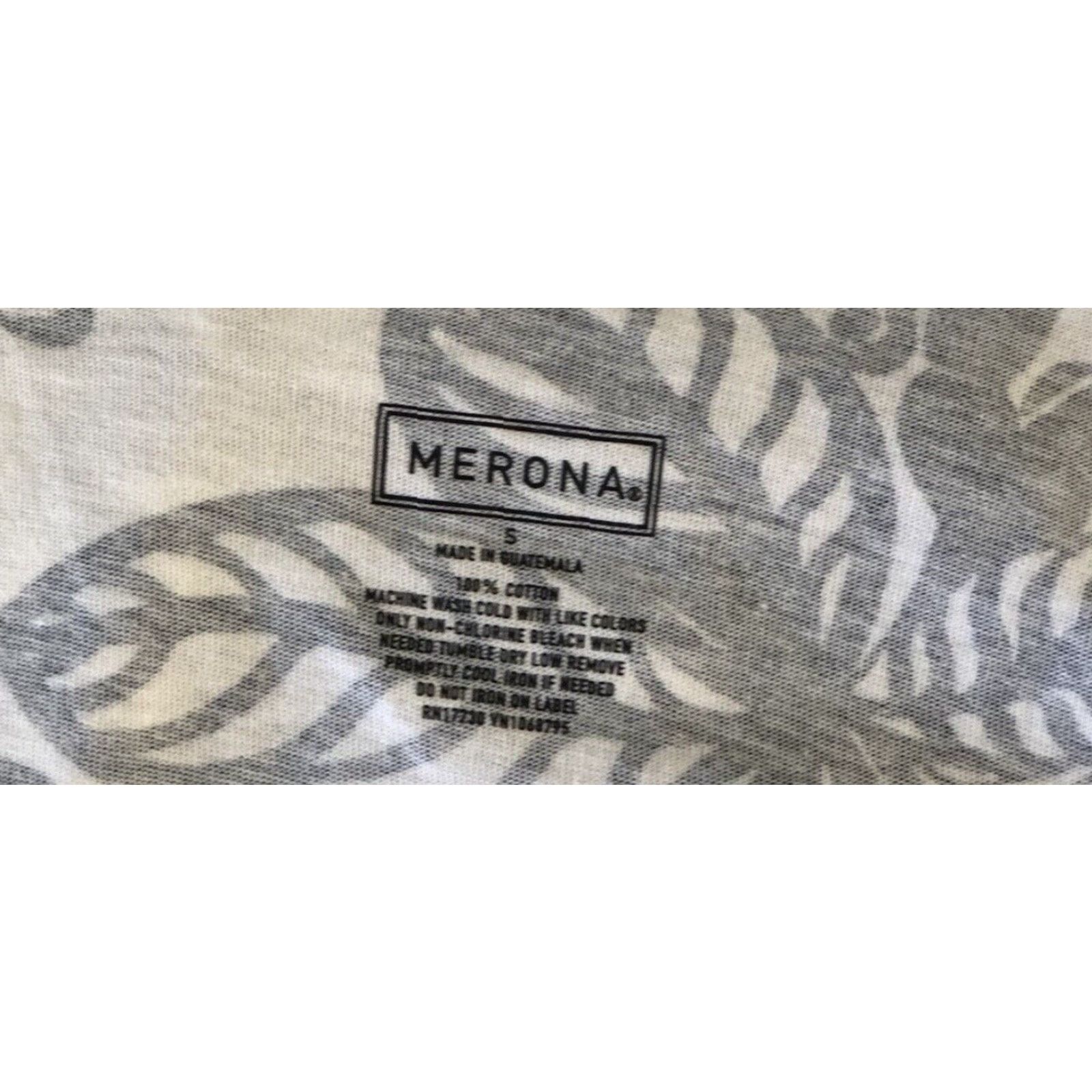 Merona Merona Top Blouse S White Floral Pleated Scoop Neck Hem Short Sleeve Boho Everyday Wear Womens Size S / US 4 / IT 40 - 4 Thumbnail