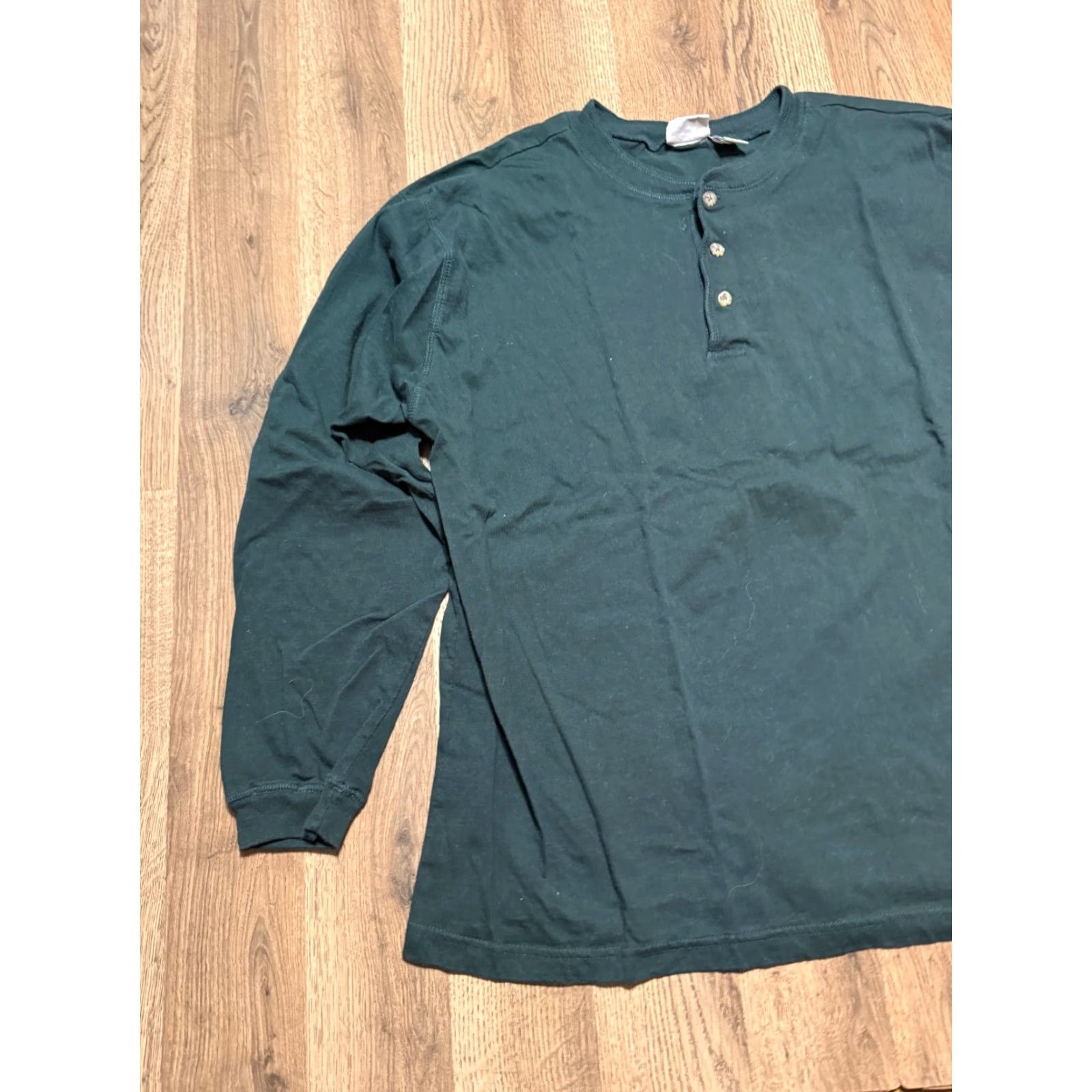 Basic Editions Basic Editions Shirt Men 2X Green Long Sleeve 1/4 Buttons T-Shirt Size US XXL / EU 58 / 5 - 3 Thumbnail