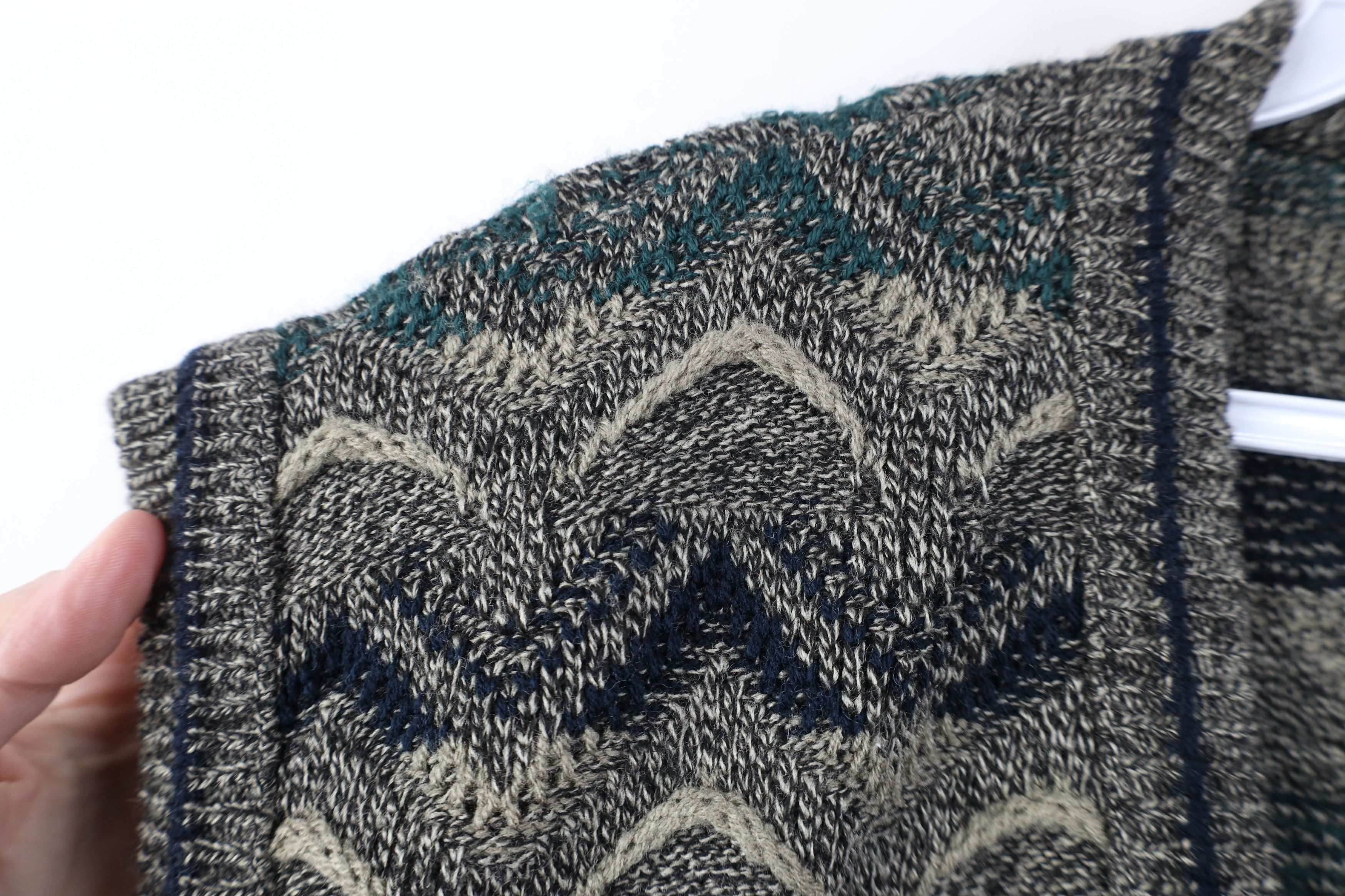 Vintage Vintage 90s Coogi Style Knit Cardigan Sweater Vest Size XL / US 12-14 / IT 48-50 - 6 Thumbnail