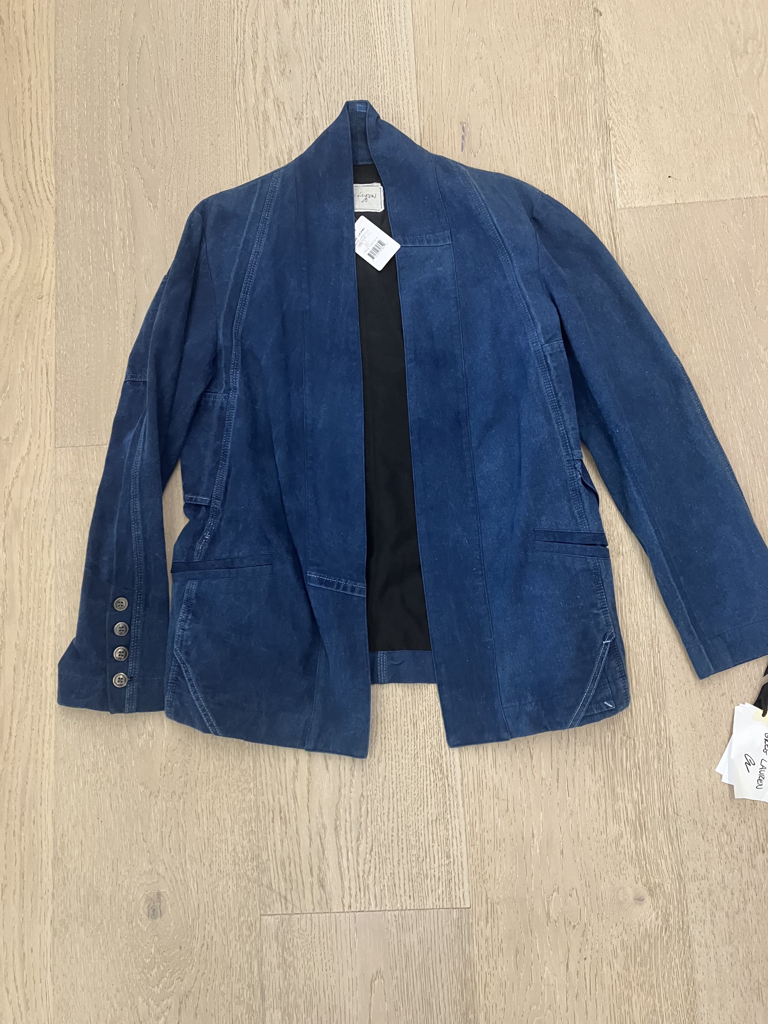 image of Greg Lauren $2300 NWT Indigo Painters Kimono Jacket Gl1 Large, Men's