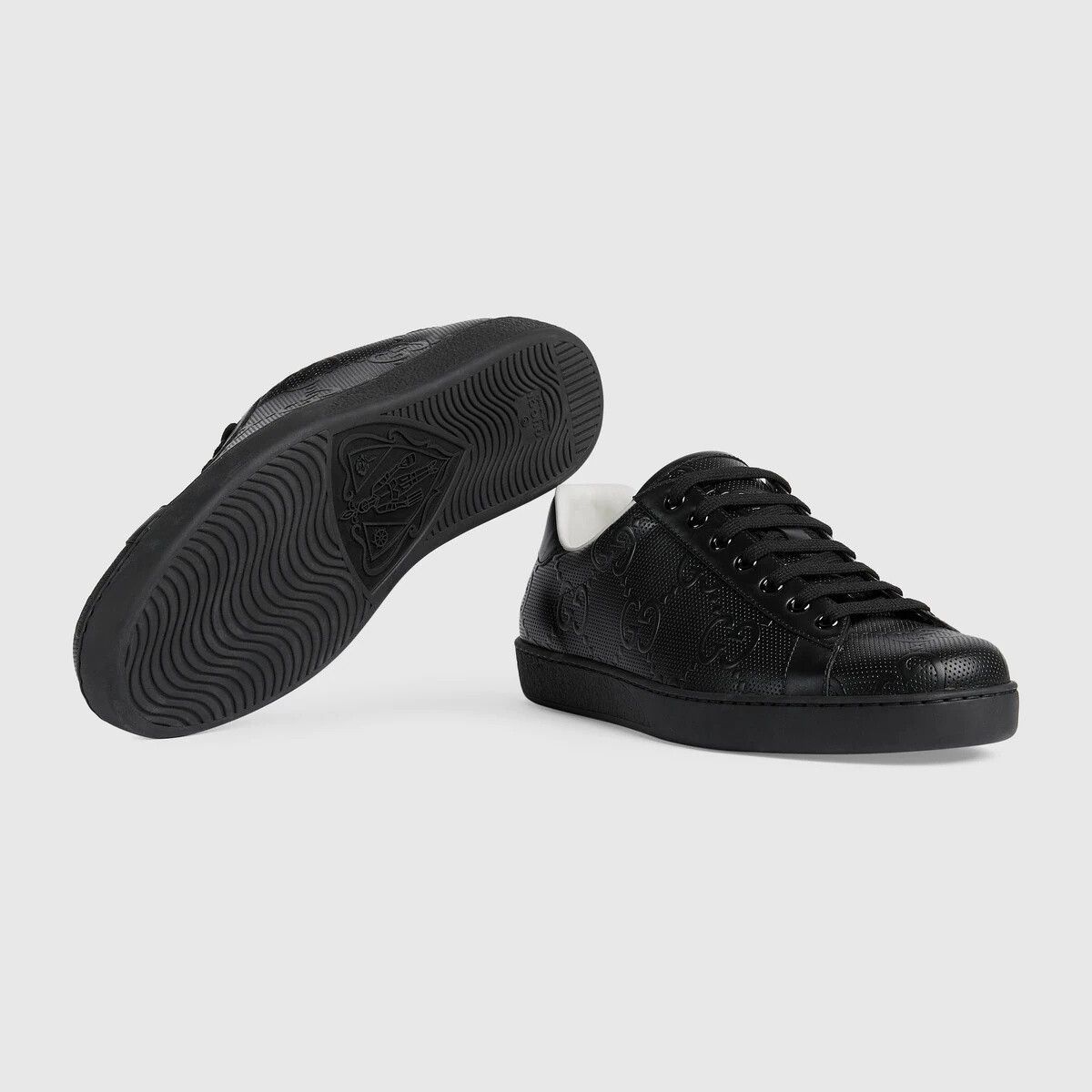 Gucci o1loc1c0625 Ace GG Embossed Sneakers in Black Size US 9.5 / EU 42-43 - 9 Thumbnail