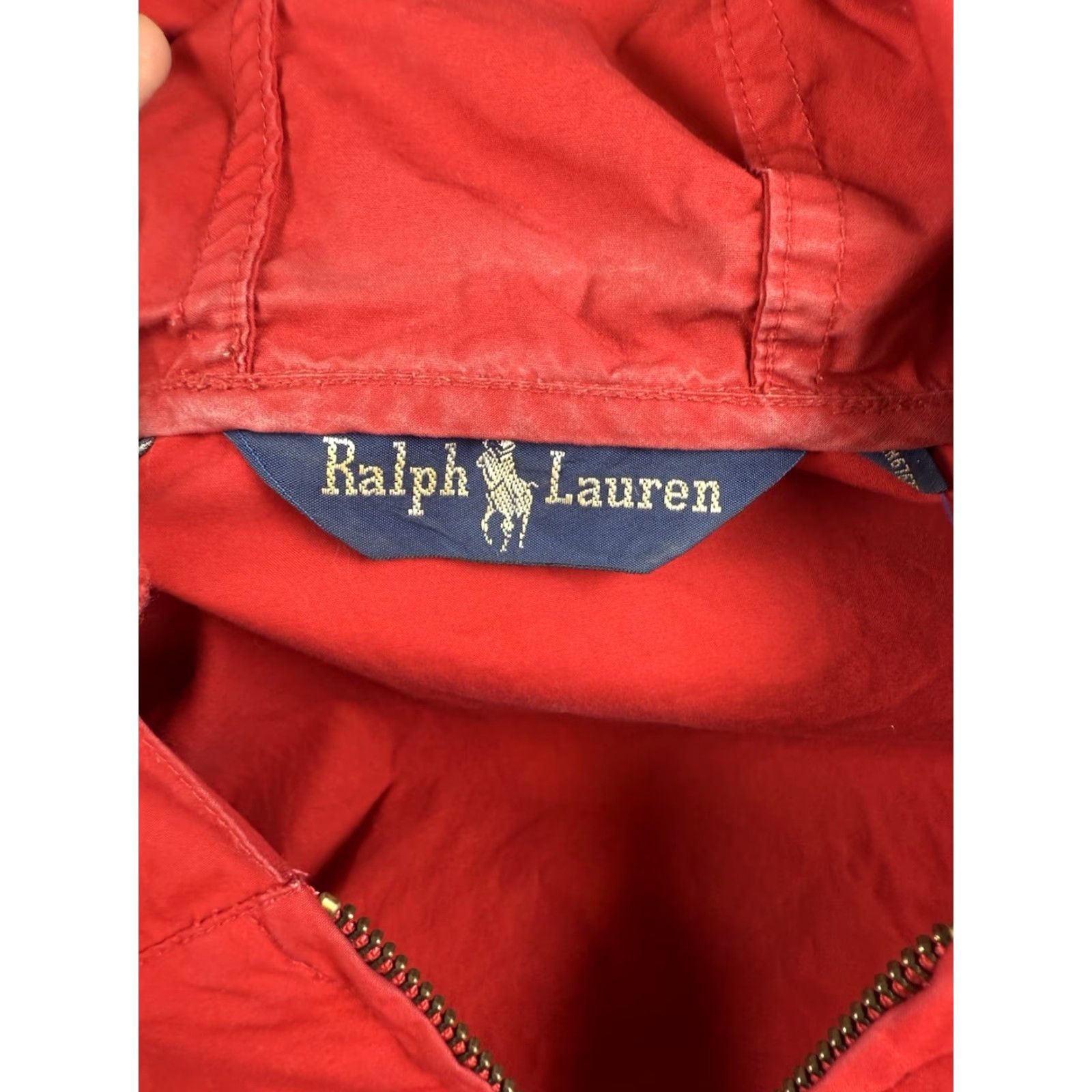 Polo Ralph Lauren VINTAGE Polo Ralph Lauren Mens Jacket Windbreaker Zip Red 80s 90s Logo Embroidered Full Zip Pockets Size US M / EU 48-50 / 2 - 2 Thumbnail