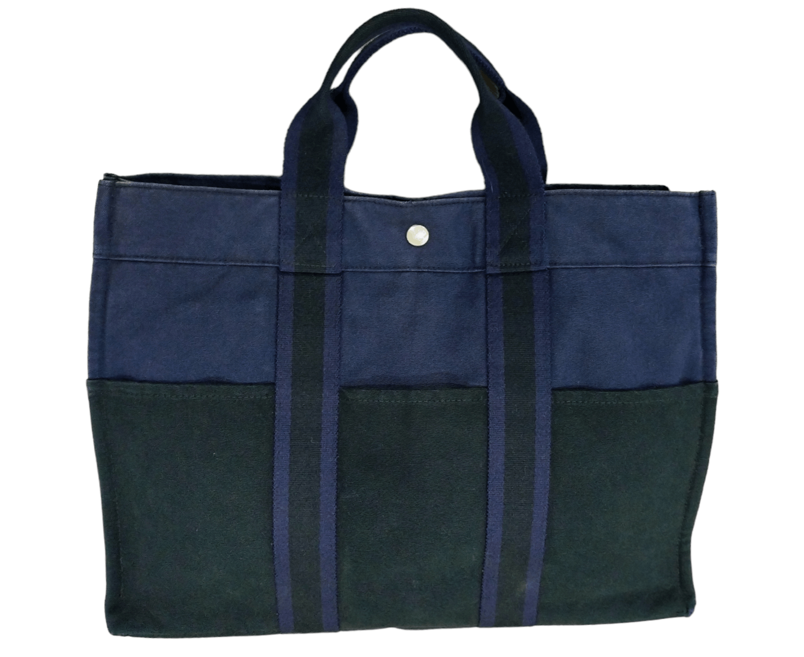 Hermes 🚨 HERMES FOURRE TOUT MM HAND BAG CANVAS NAVY Size ONE SIZE - 1 Thumbnail