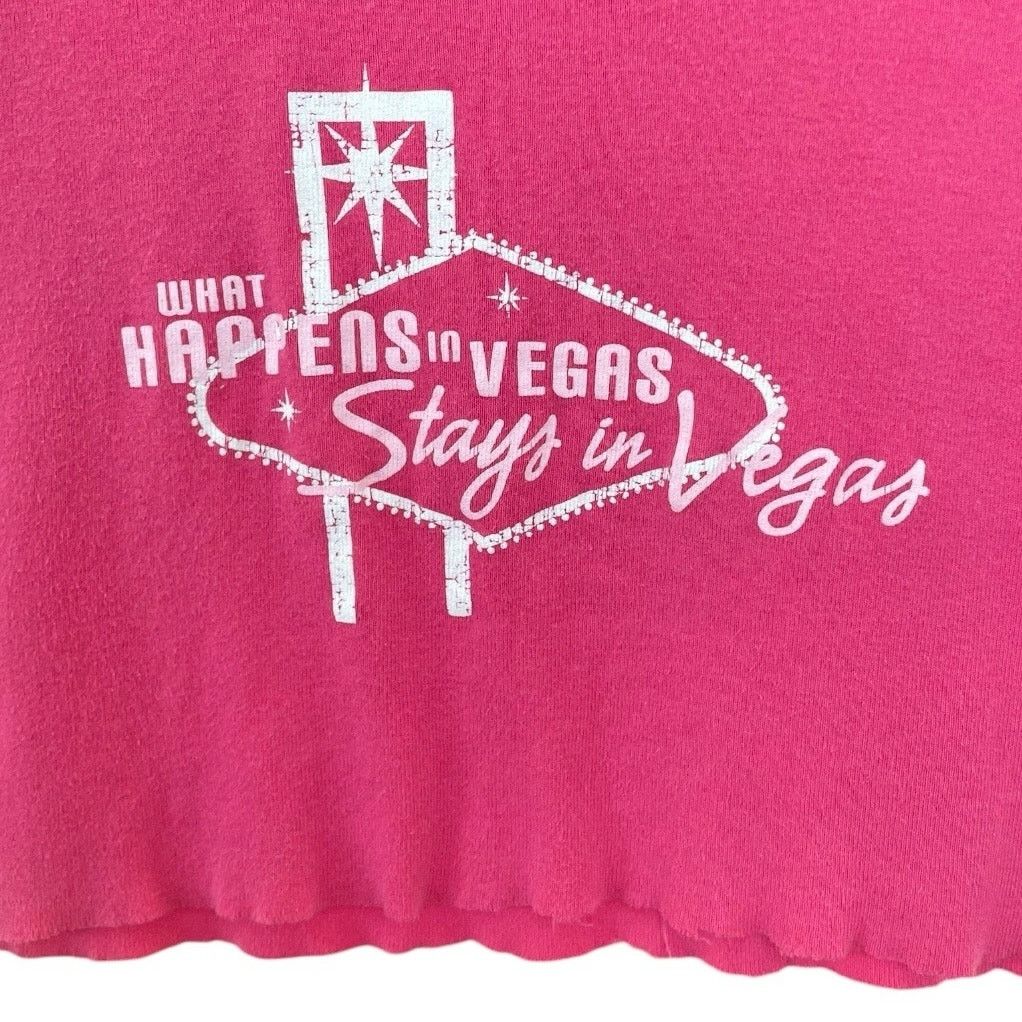 Anvil Anvil Pink Las Vegas Cropped Graphic Tank Top Size M / US 6-8 / IT 42-44 - 6 Thumbnail