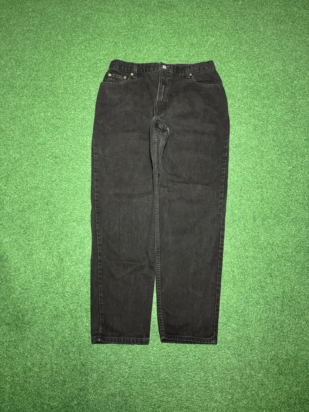 Levi's Vintage Clothing Vintage Levi’s 550 Relaxed 16 Black Dark Denim 34x30 Jeans Size 38" / US 16 / IT 52 - 3 Thumbnail