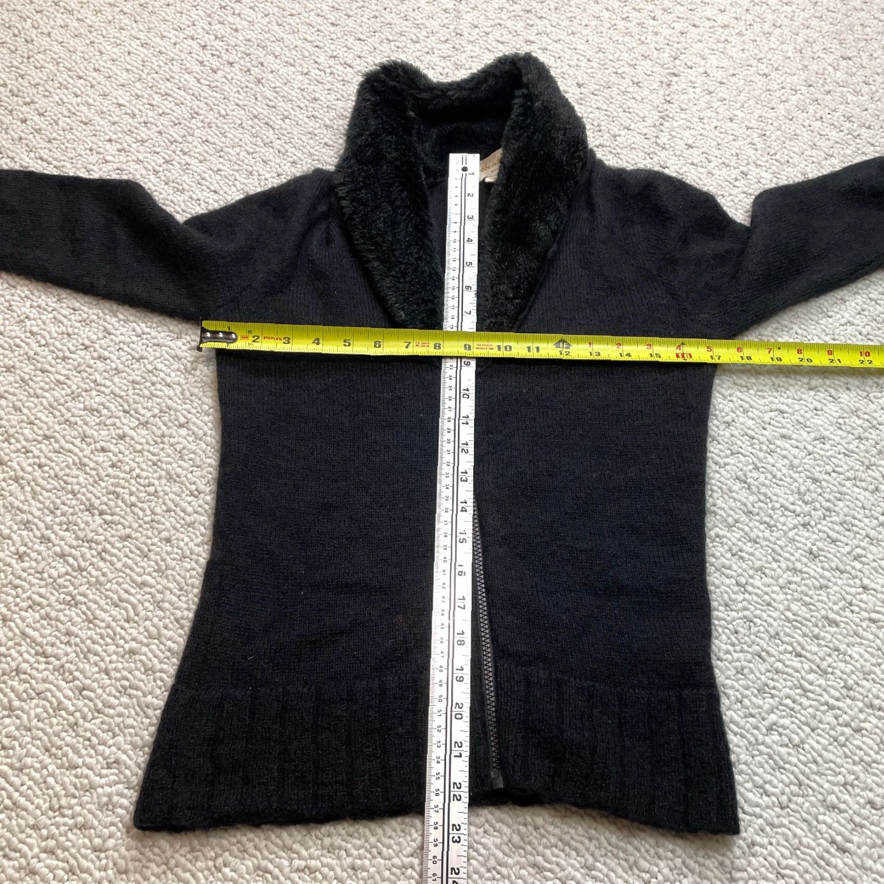 Essentials Essentials by Newport Designed in New Zealand Sweater Womens Medium Black Full Zip Knit Size M / US 6-8 / IT 42-44 - 5 Thumbnail