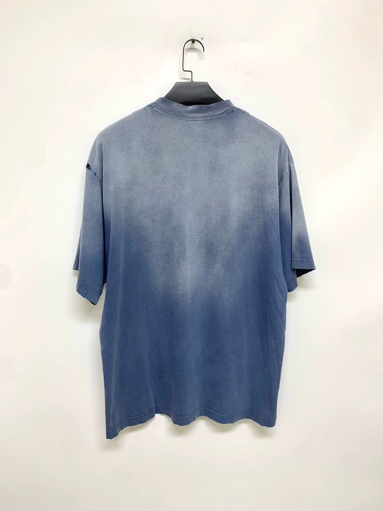 Balenciaga Balenciaga Washed haze blue letter logo short sleeves Size US L / EU 52-54 / 3 - 2 Thumbnail