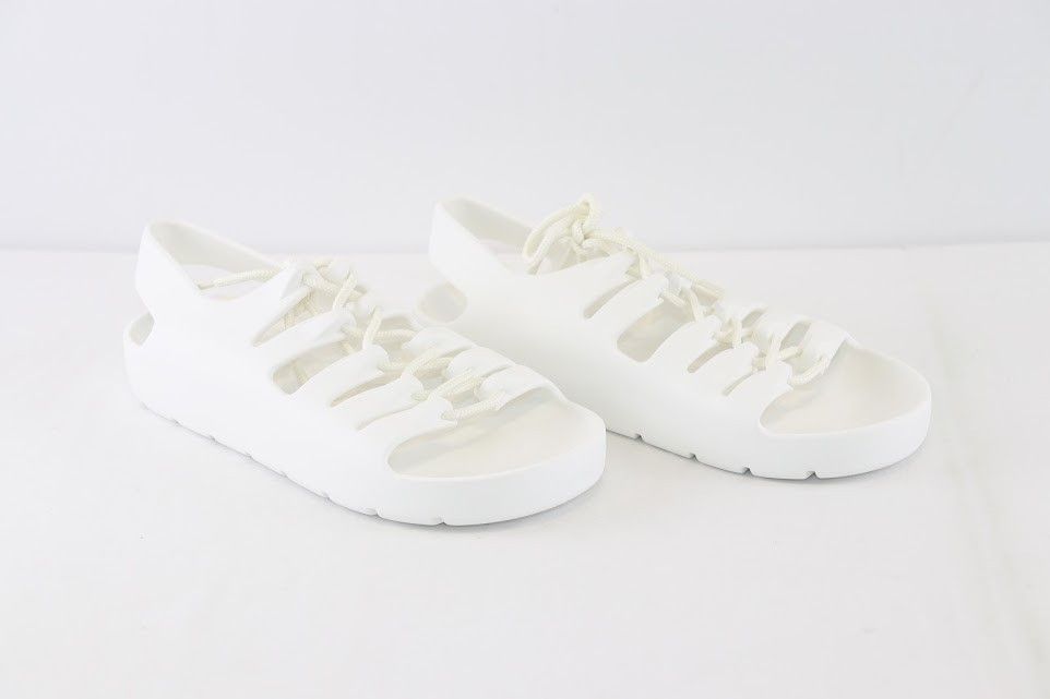 Bottega Veneta o1rshd1 Gel Rubber Jelly Sandal in Chalk Size US 7 / EU 40 - 5 Thumbnail