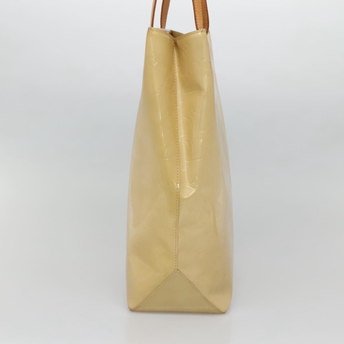 Louis Vuitton LOUIS VUITTON Monogram Vernis Reade MM Hand Bag Beige M91141 Size ONE SIZE - 4 Thumbnail
