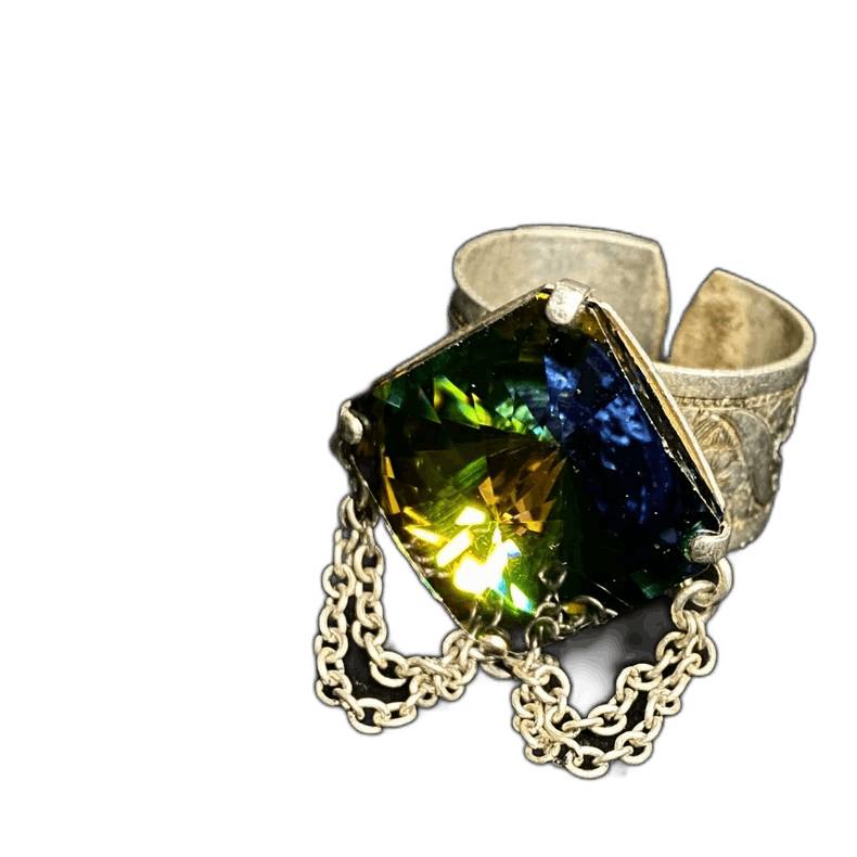 Jean Paul Gaultier Jean Paul Gaultier Decorative Gem Chain Ring Size ONE SIZE - 1 Thumbnail