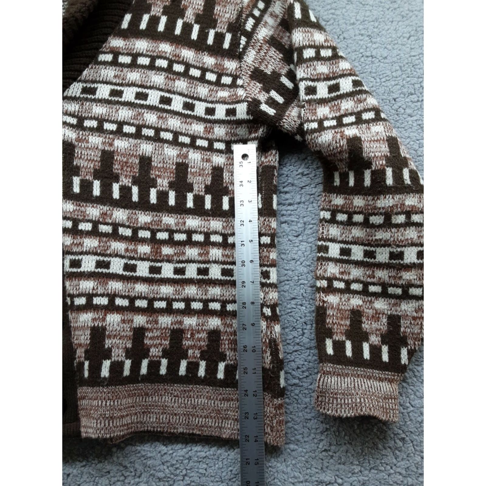 Vintage VINTAGE Drummond Wintuk Button Up Sweater Knit Shirt Ivory Large Cable Knit Womens Button Up Jacket Size L / US 10 / IT 46 - 5 Thumbnail