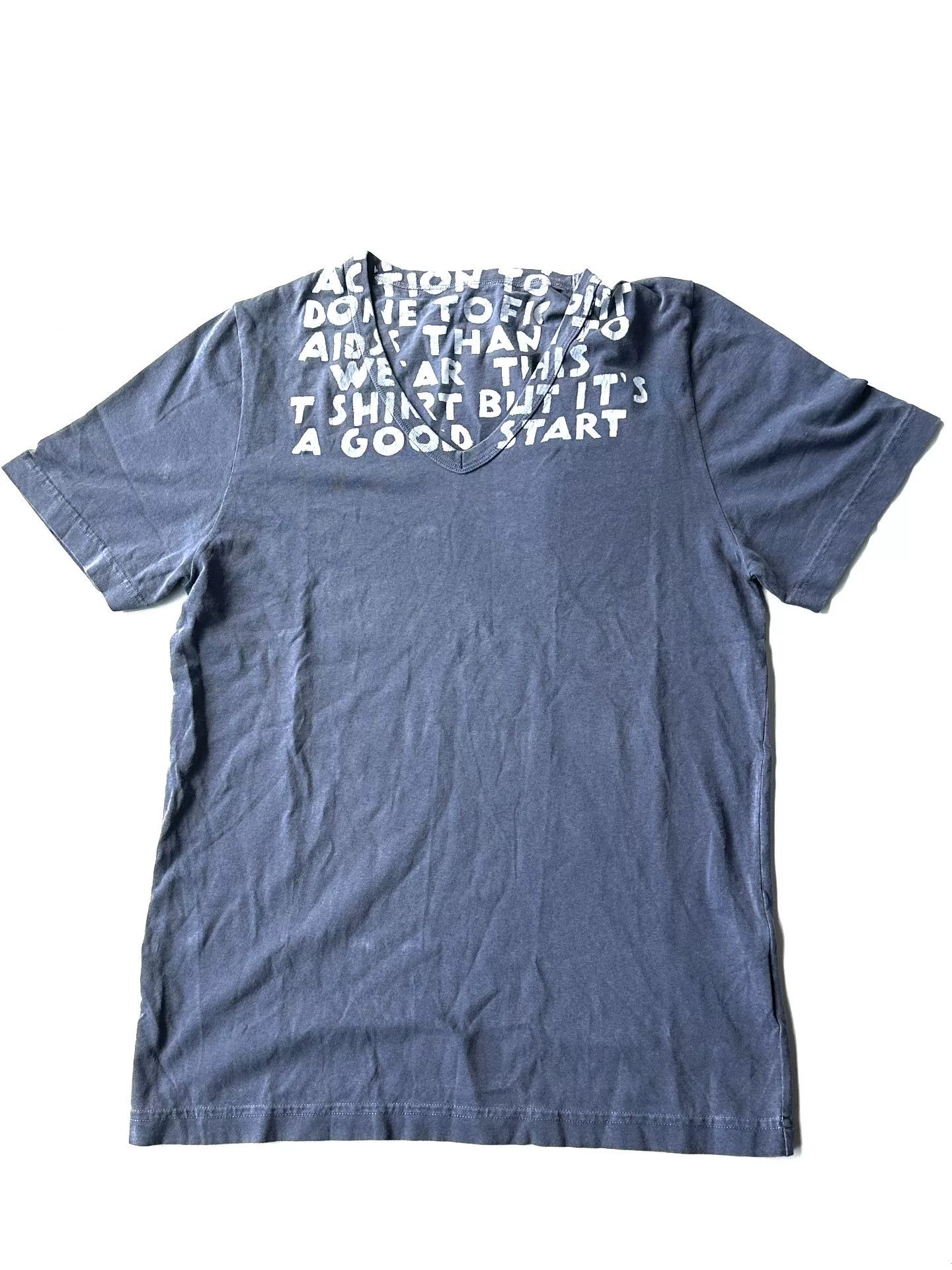 Maison Margiela Maison Martin Margiela Blue Letter Tee Size S / US 4 / IT 40 - 1 Thumbnail