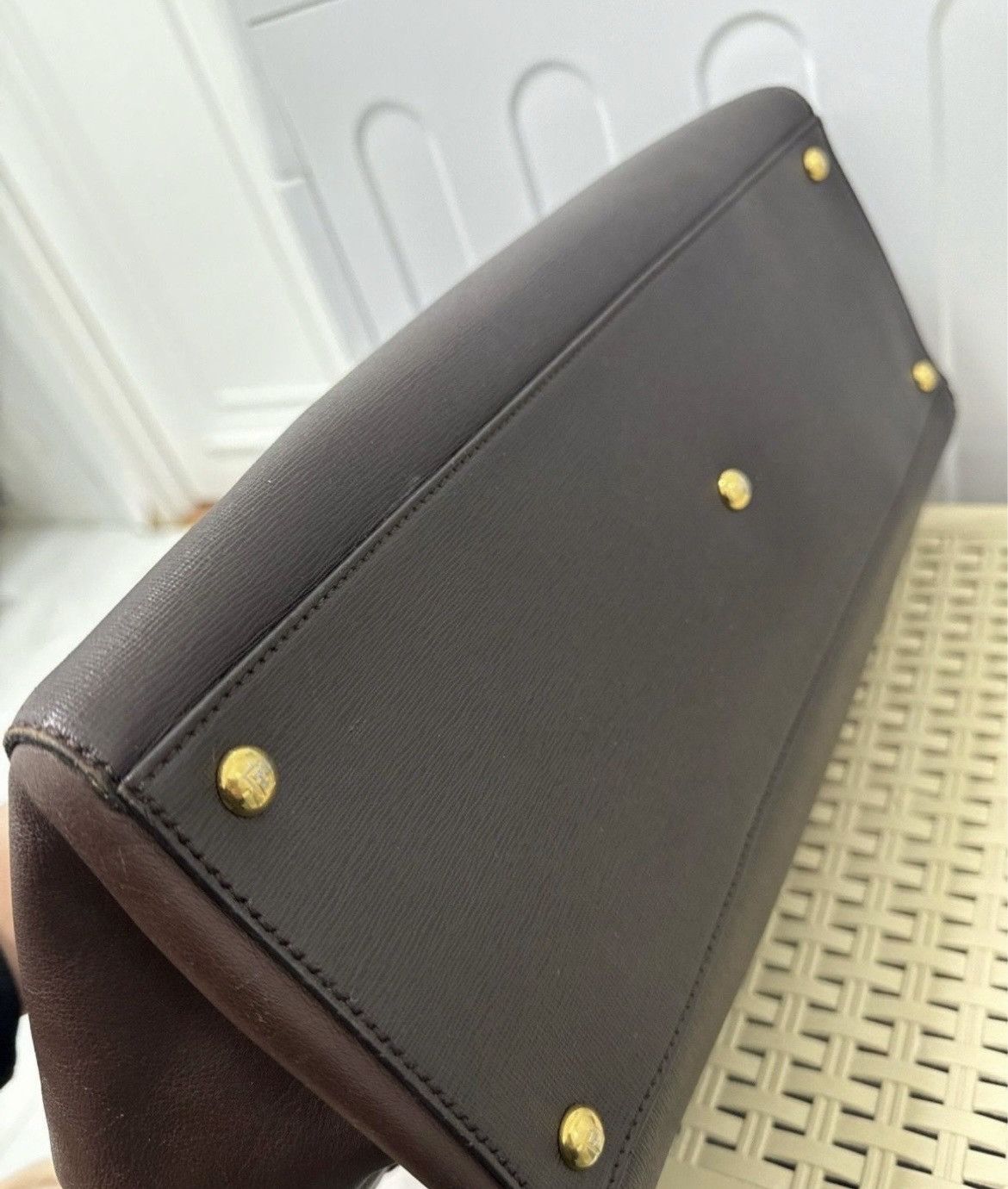 Fendi Fendi 2 Jours Large Brown Shopper Tote Bag Size ONE SIZE - 7 Thumbnail