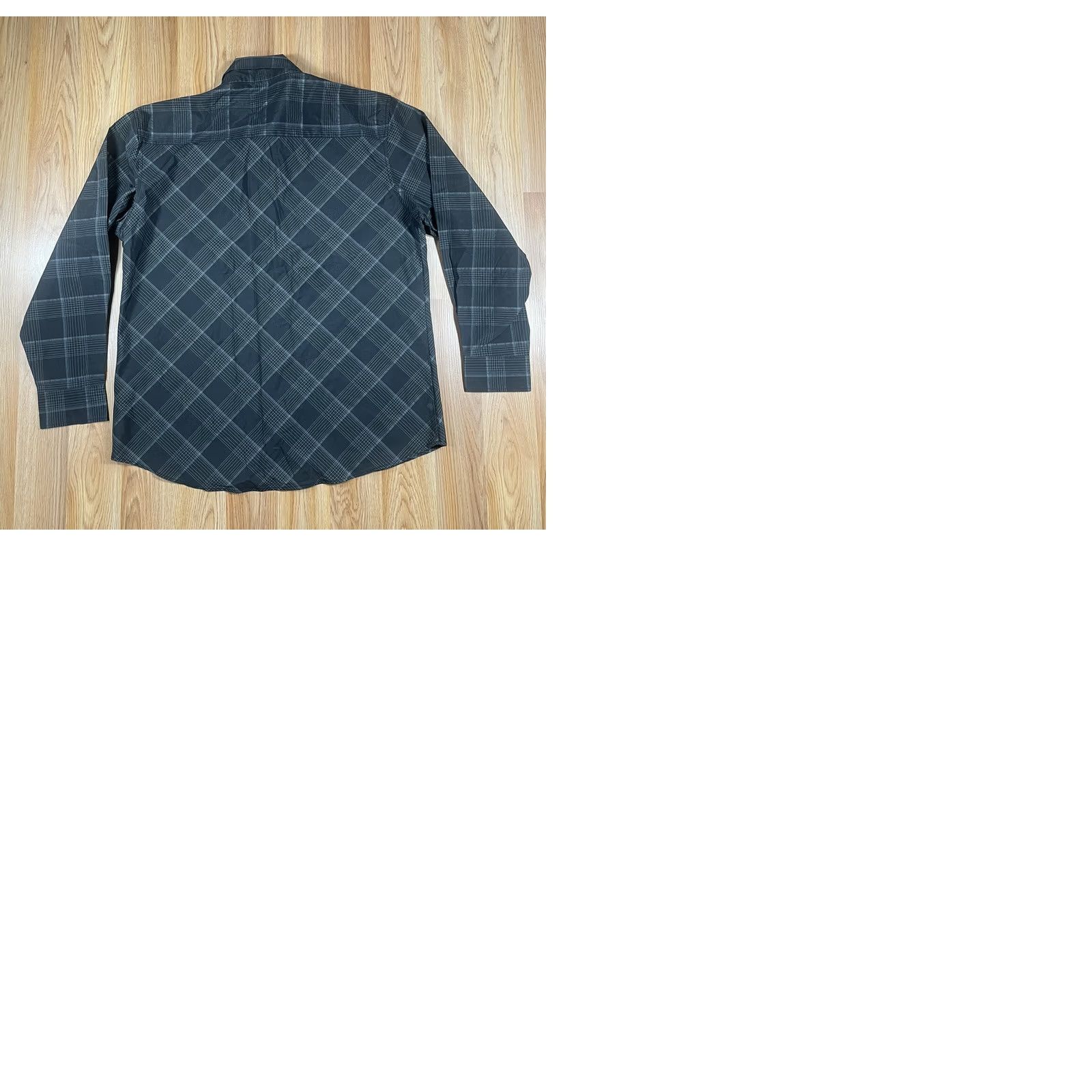 Vintage Moto Gear Black Gray Plaid Long Sleeve Button Front Casual Dress Shirt Mens XL Size US XL / EU 56 / 4 - 9 Thumbnail